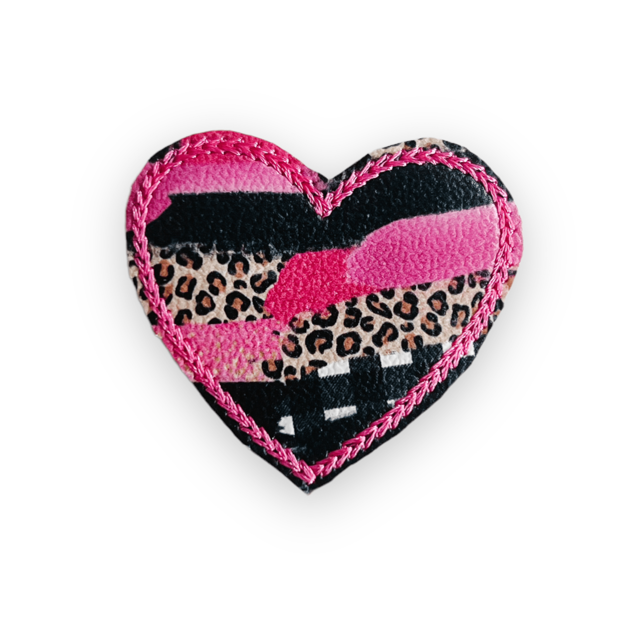 Vinyl V - Day Animal Print Heart Badge Topper + Reel - | Happie Potato Image 1
