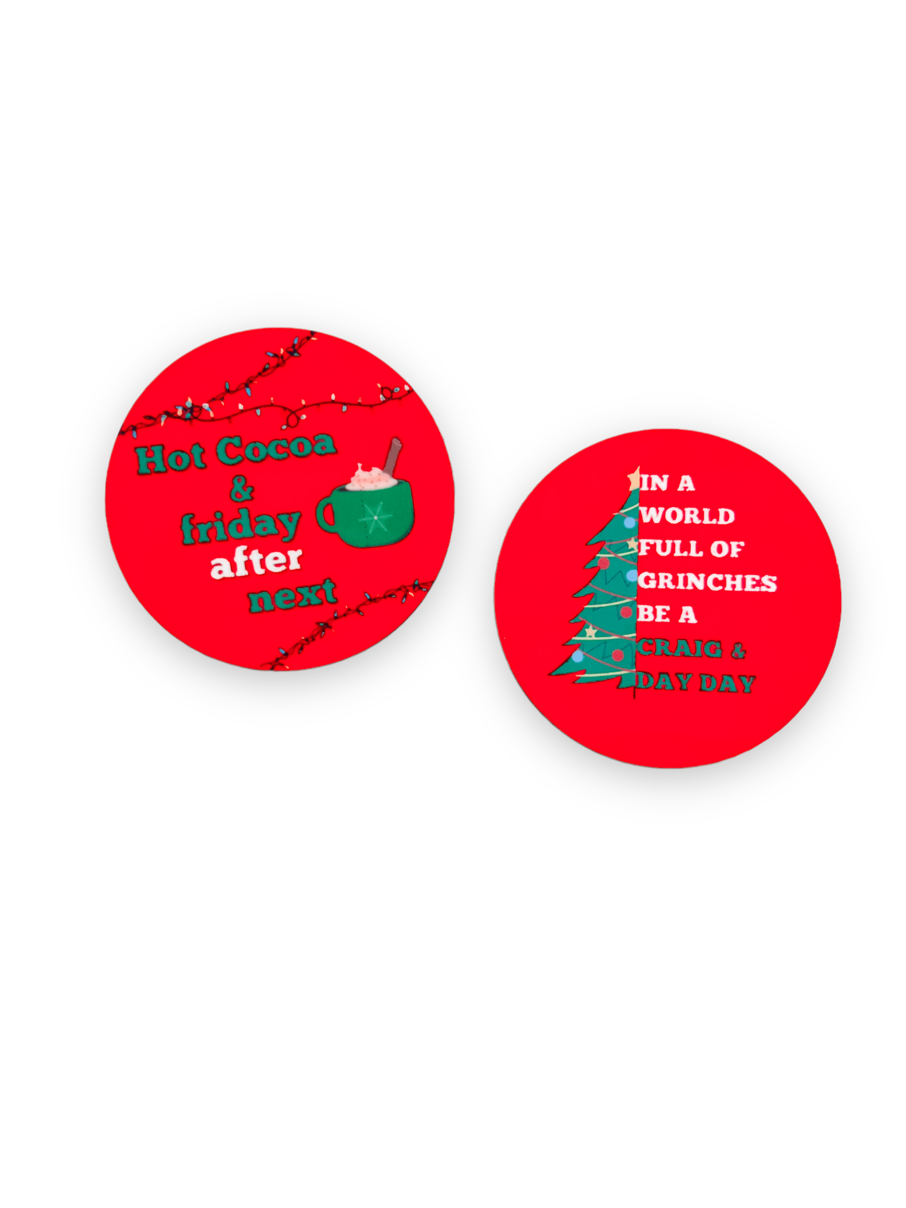 Acrylic Friday After Next Christmas Badge Topper + Reel - | Happie Potato Image 1
