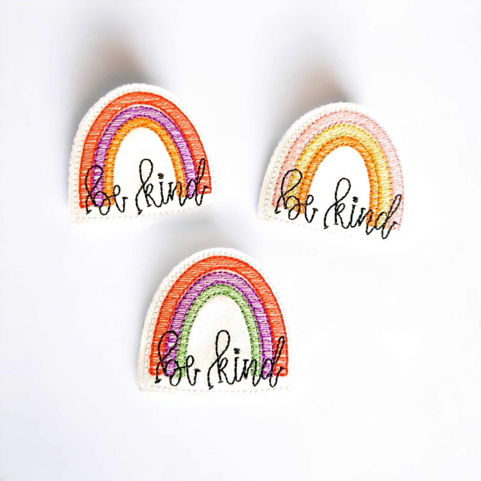 Vinyl Be Kind Rainbow Badge Topper + Reel - | Happie Potato Image 1