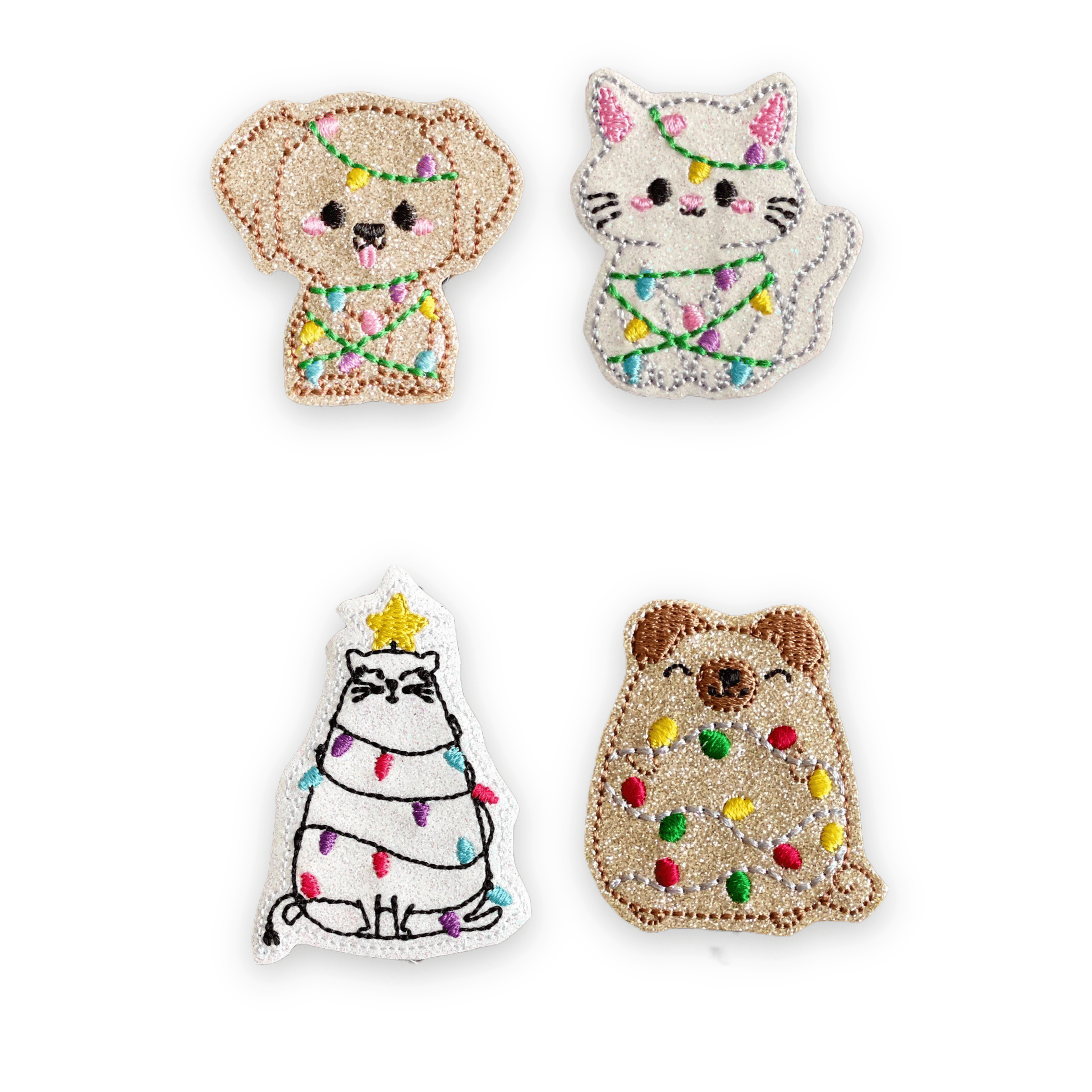 Vinyl β Christmas Lights Pet Badge Topper + Reel - | Happie Potato Image 1