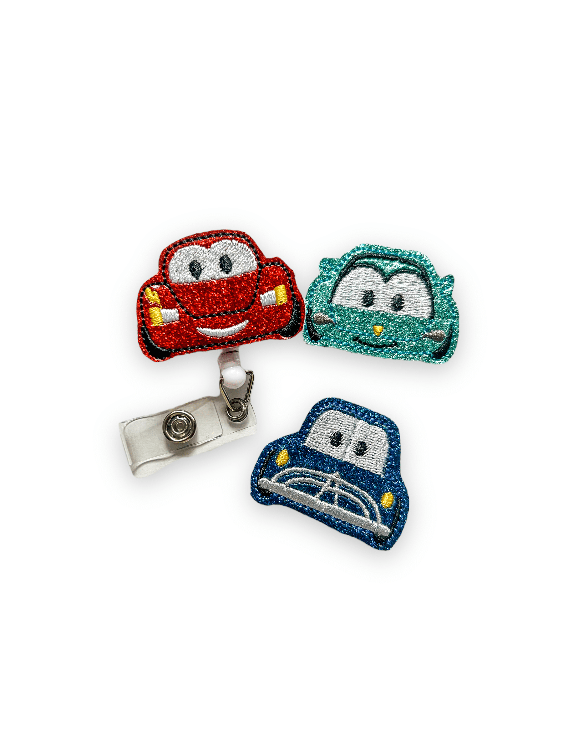 Vinyl Cars Lightening Sally Doc Hudson Badge Topper + Reel - | Happie Potato Image 1