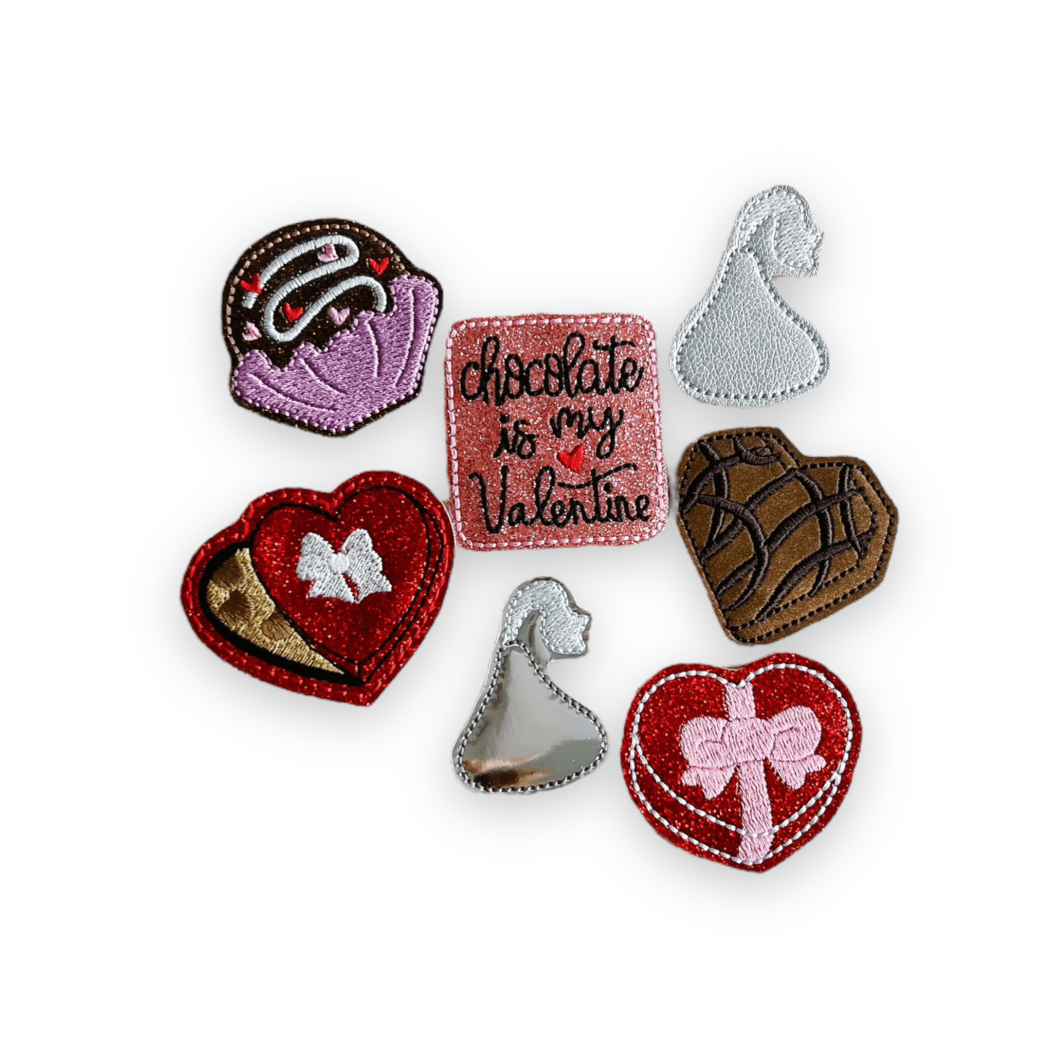 Vinyl Valentine Chocolate Badge Topper + Reel - | Happie Potato Image 1