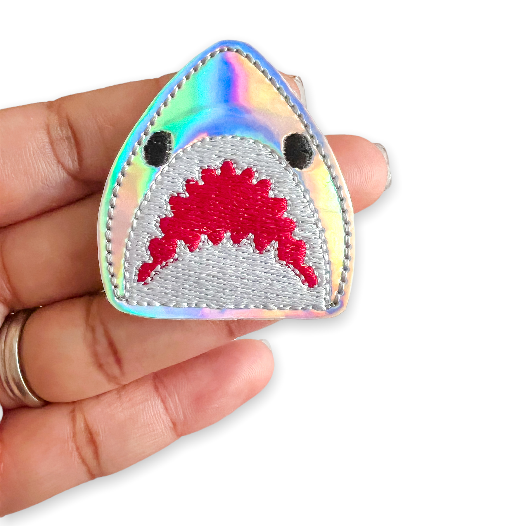 Shark Week Shark Face Badge Topper + Reel - | Happie Potato Image 4