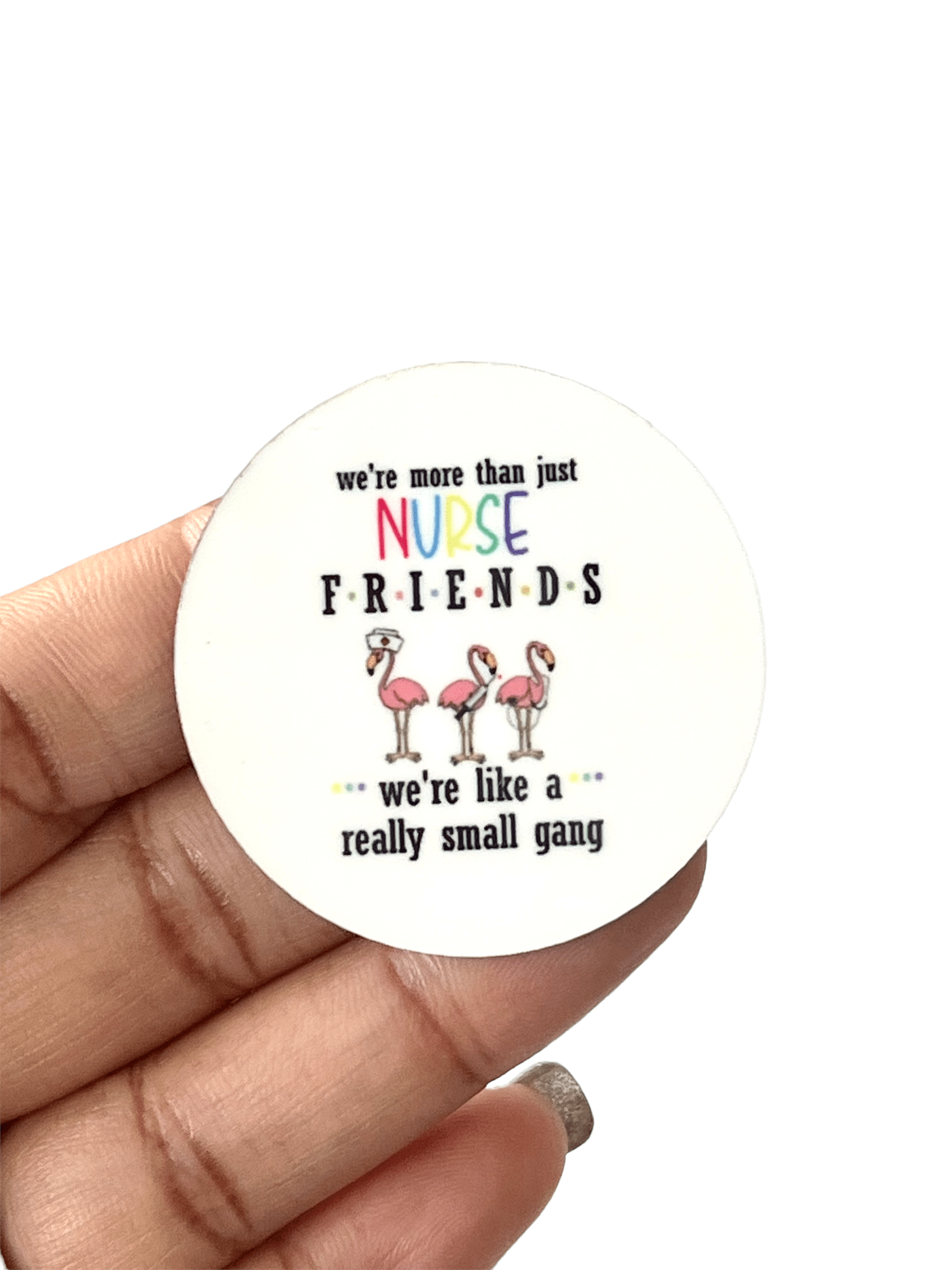 Acrylic Nurse Friends Badge Topper + Reel - | Happie Potato Image 1