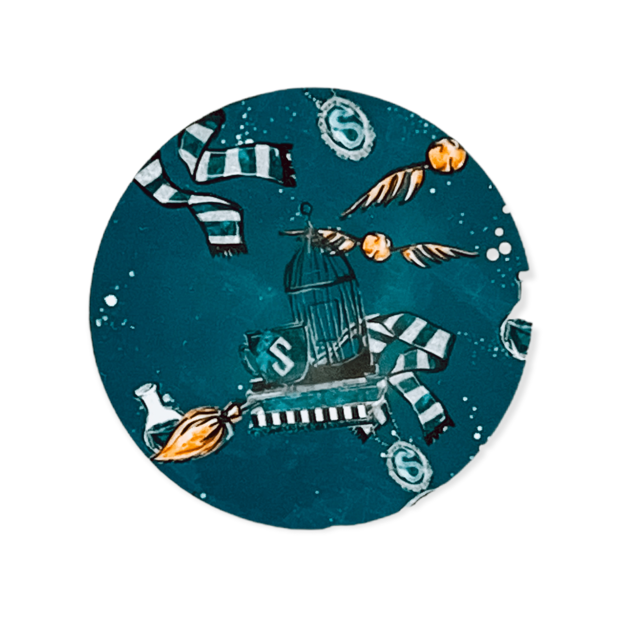 Acrylic Slytherin House Badge Topper + Reel - | Happie Potato Image 2