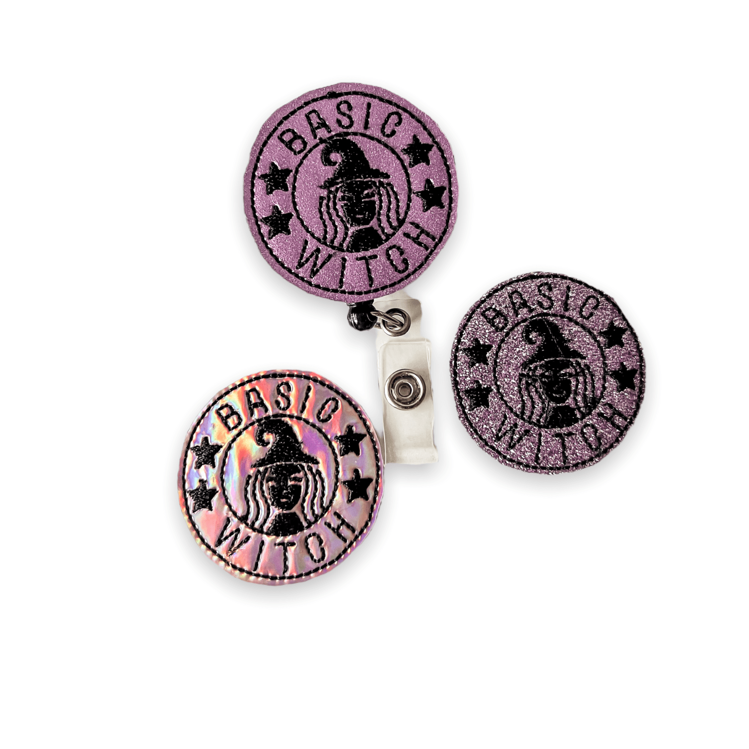 Vinyl Basic Witch Purple Badge Topper + Reel - | Happie Potato Image 3