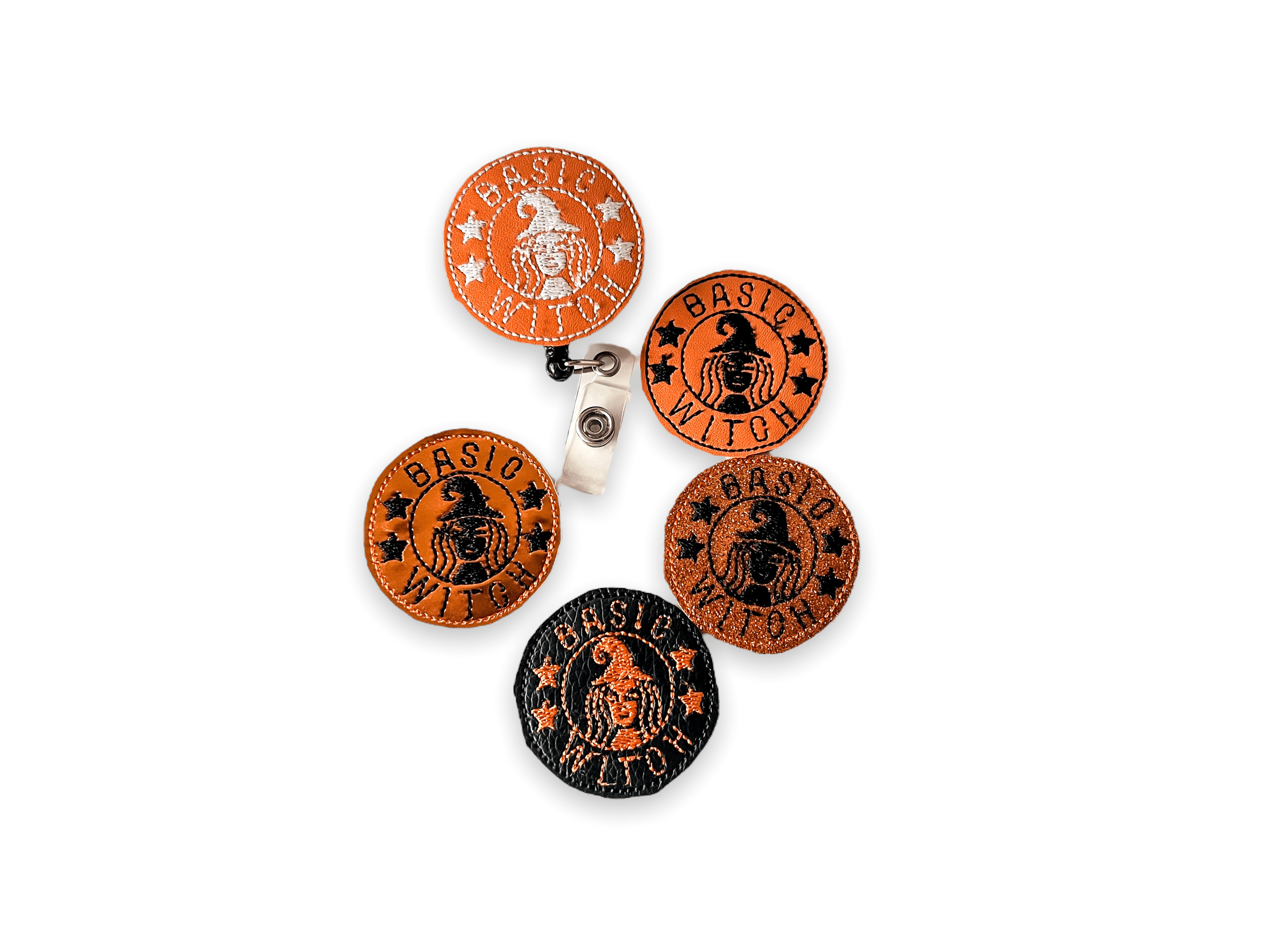 Vinyl Basic Witch Orange Badge Topper + Reel - | Happie Potato Image 2