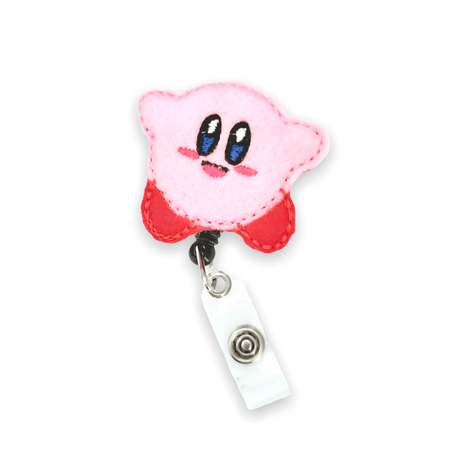 Felt Kirby Badge Topper + Reel - | Happie Potato Image 2