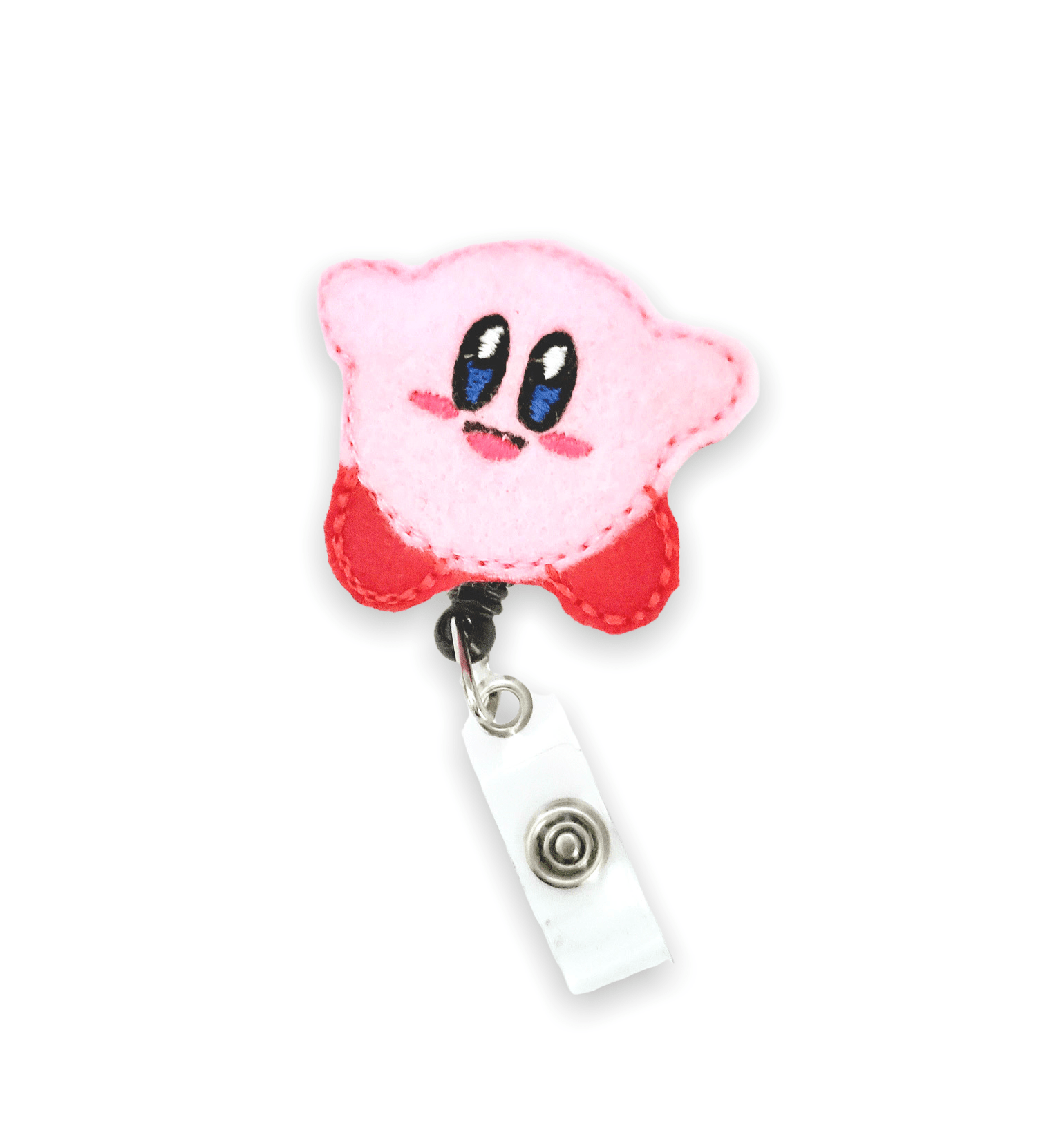 Felt Kirby Badge Topper + Reel - | Happie Potato Image 2
