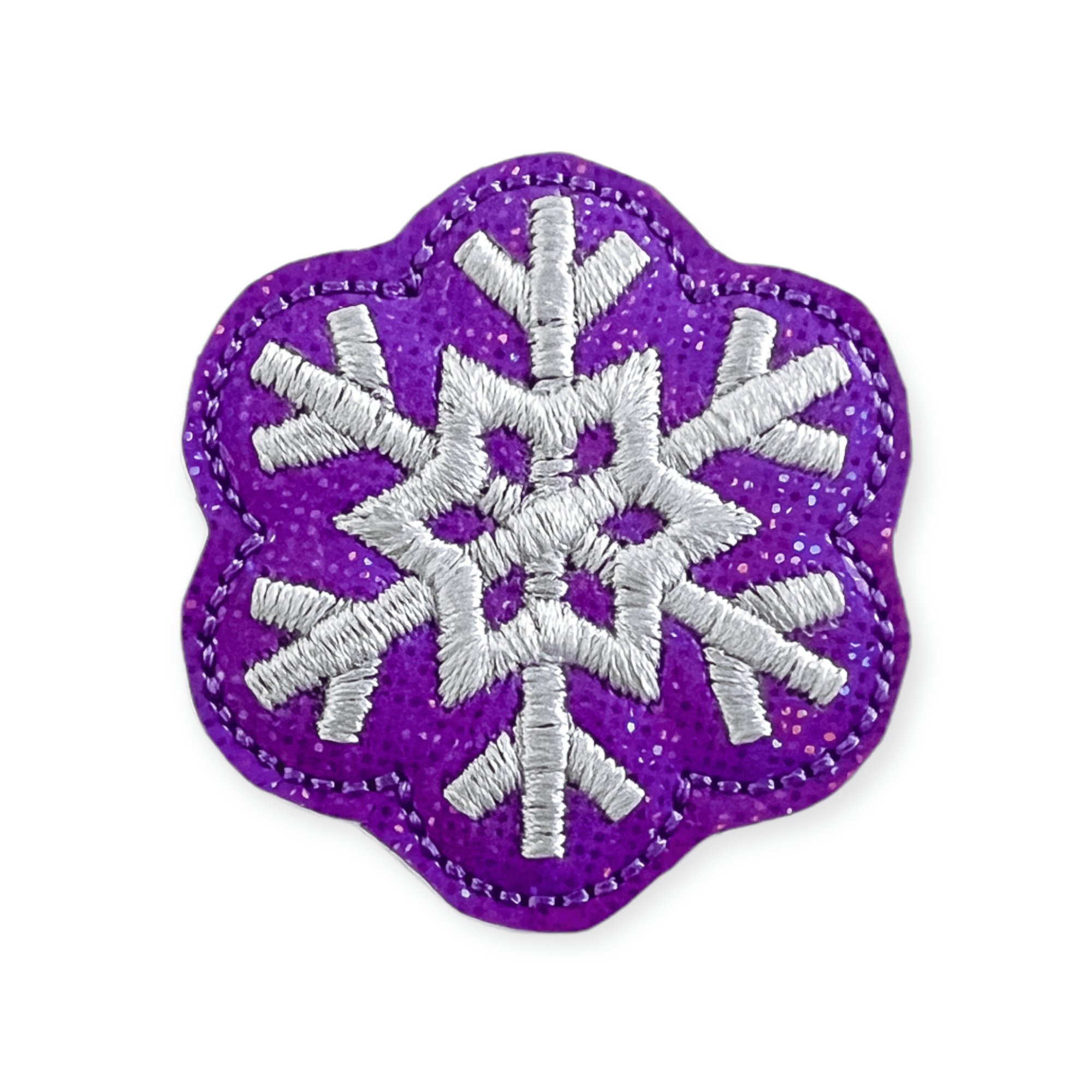 Vinyl Purple Snowflake Badge Topper + Reel - | Happie Potato Image 1