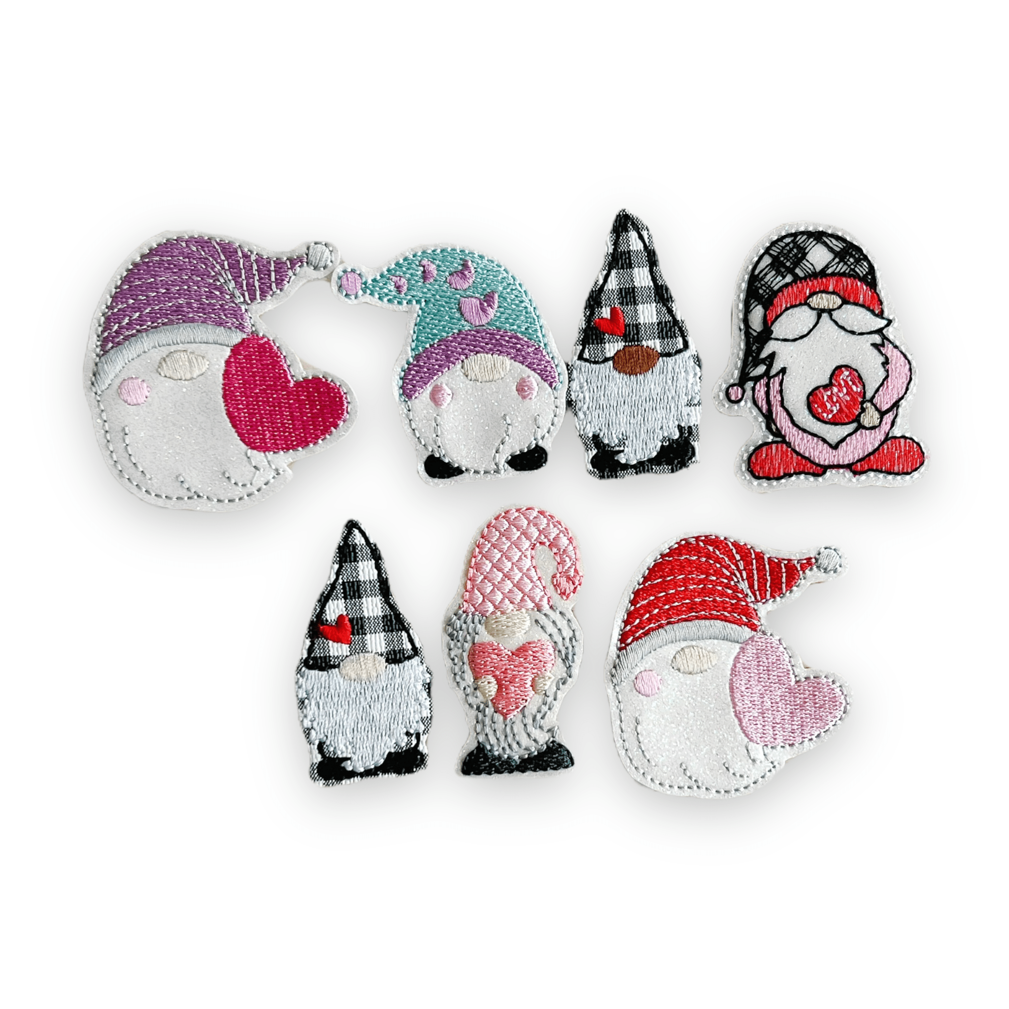 Vinyl Valentine Gnome Badge Topper + Reel - | Happie Potato Image 1