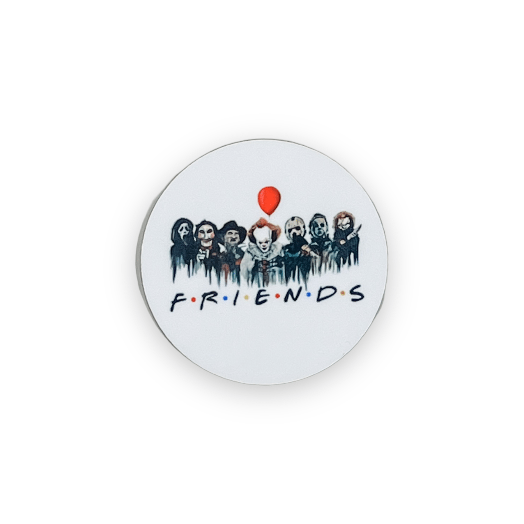 Acrylic Horror Movie Friends Badge Topper + Reel - | Happie Potato Image 1