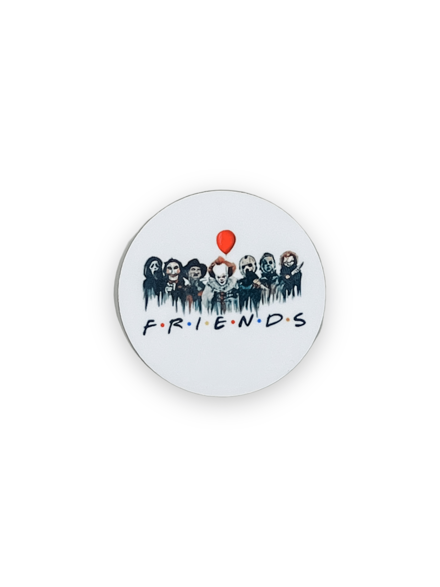 Acrylic Horror Movie Friends Badge Topper + Reel - | Happie Potato Image 1