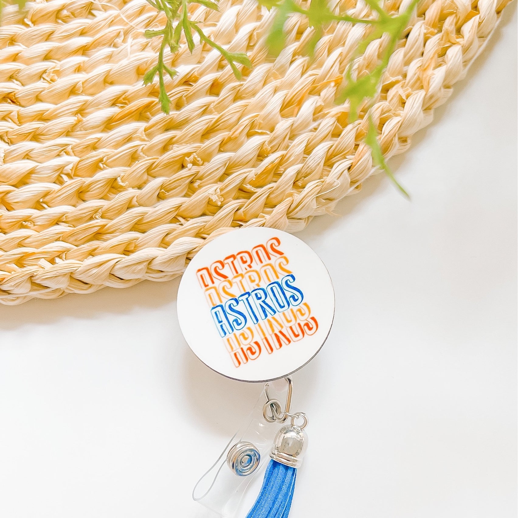 Acrylic Astros Badge Topper + Reel - | Happie Potato Image 2