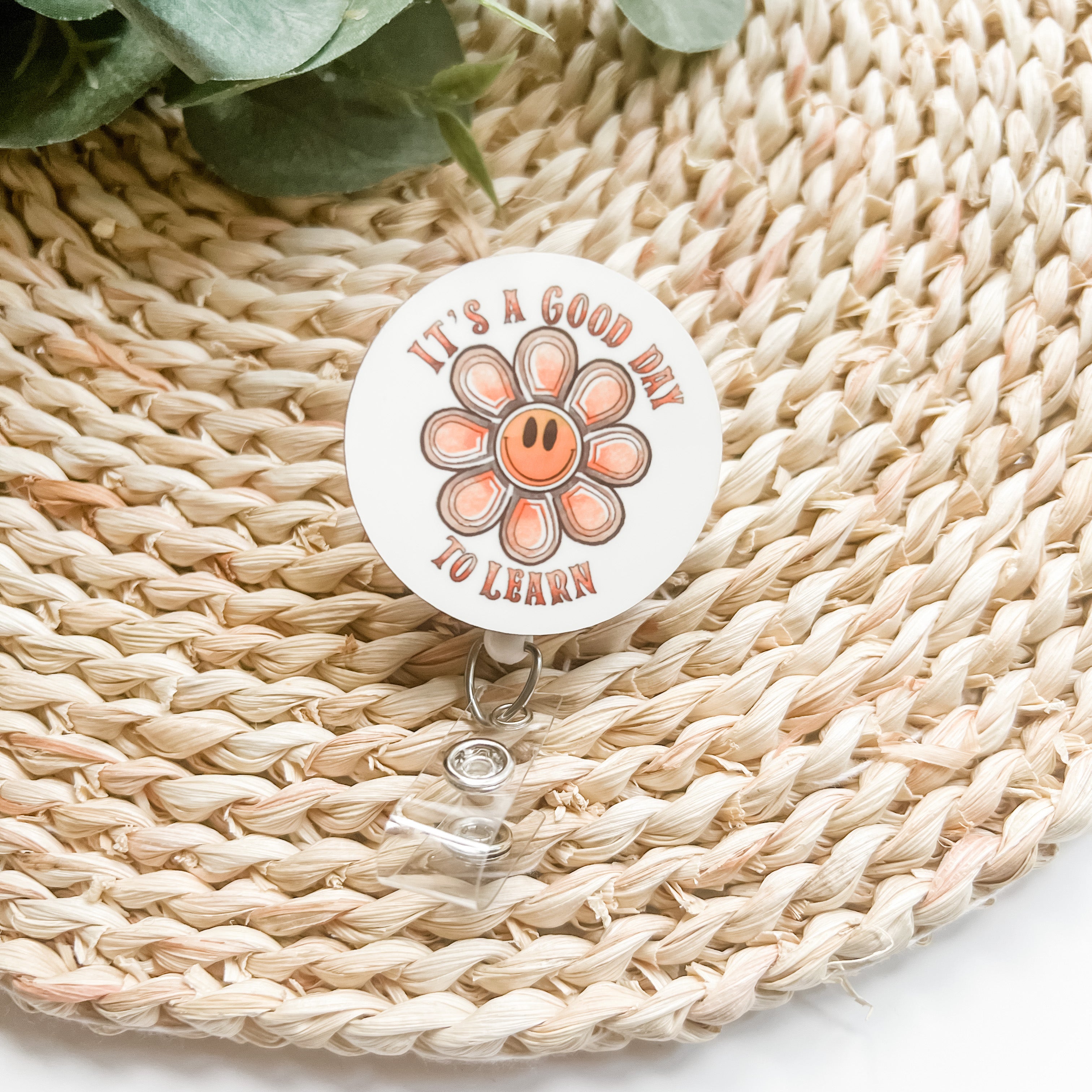 Acrylic It’s A Good Day To Learn Badge Topper + Reel - | Happie Potato Image 2