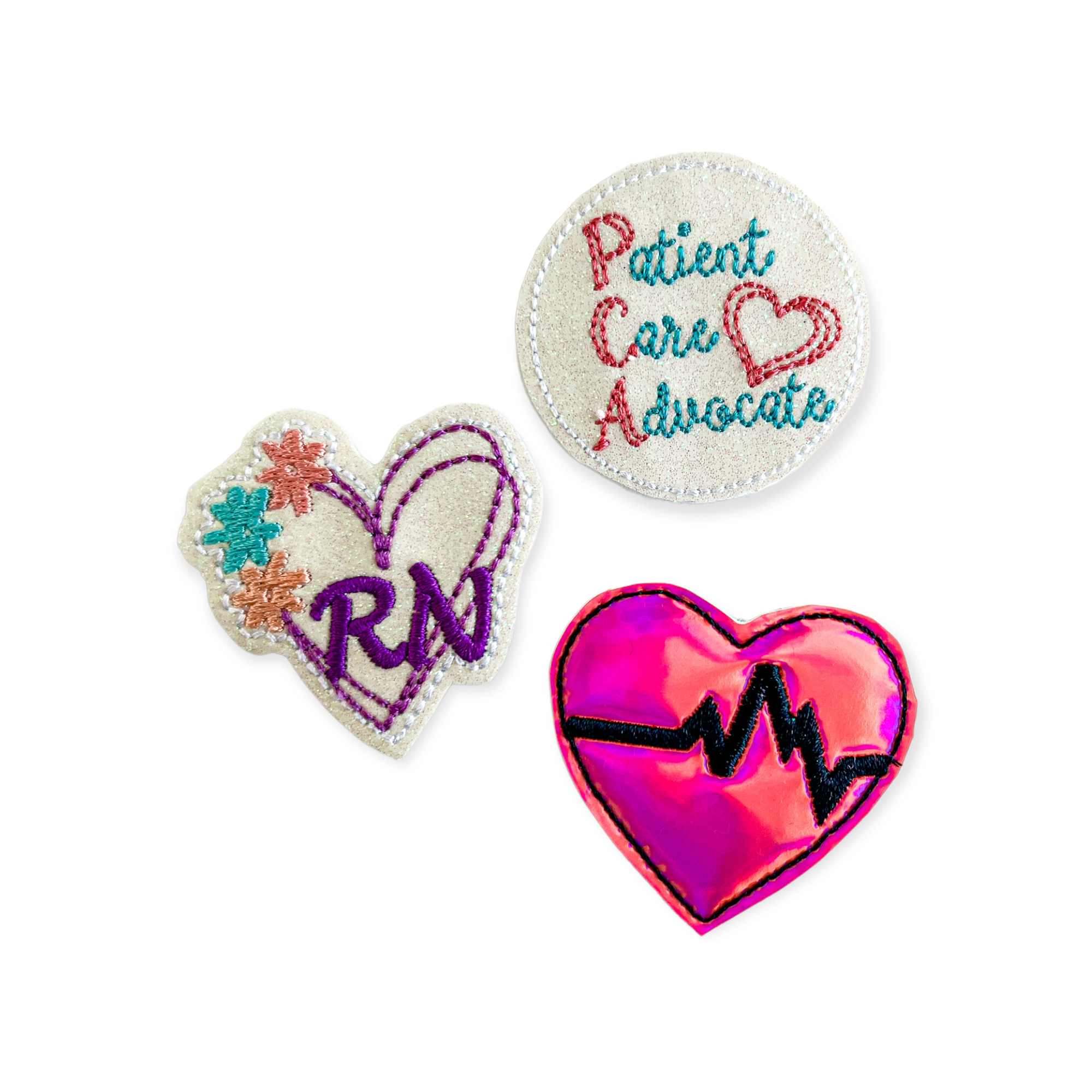 Vinyl Nurse Patient Advocate Badge Topper + Reel - | Happie Potato Image 1