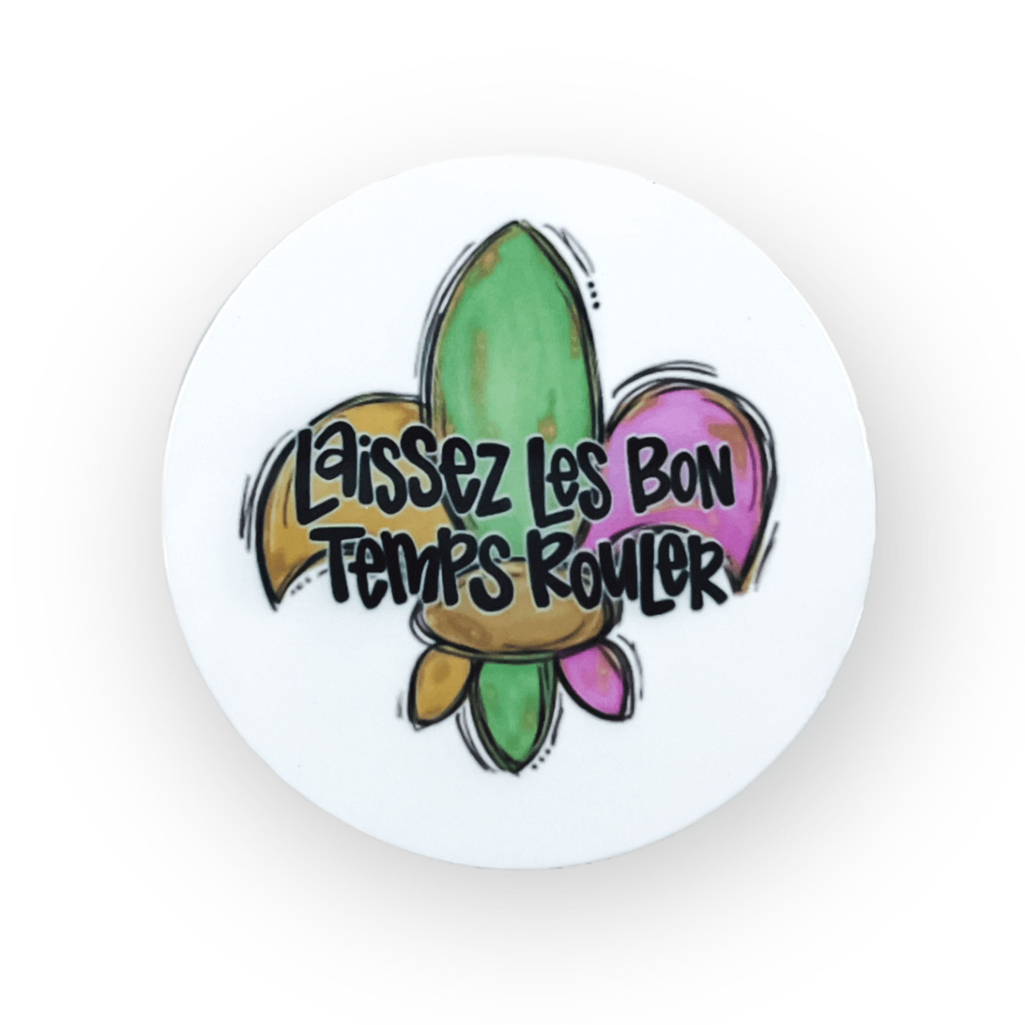 Acrylic Lassiez Les Bon Temps Rouler Badge Topper + Reel - | Happie Potato Image 1