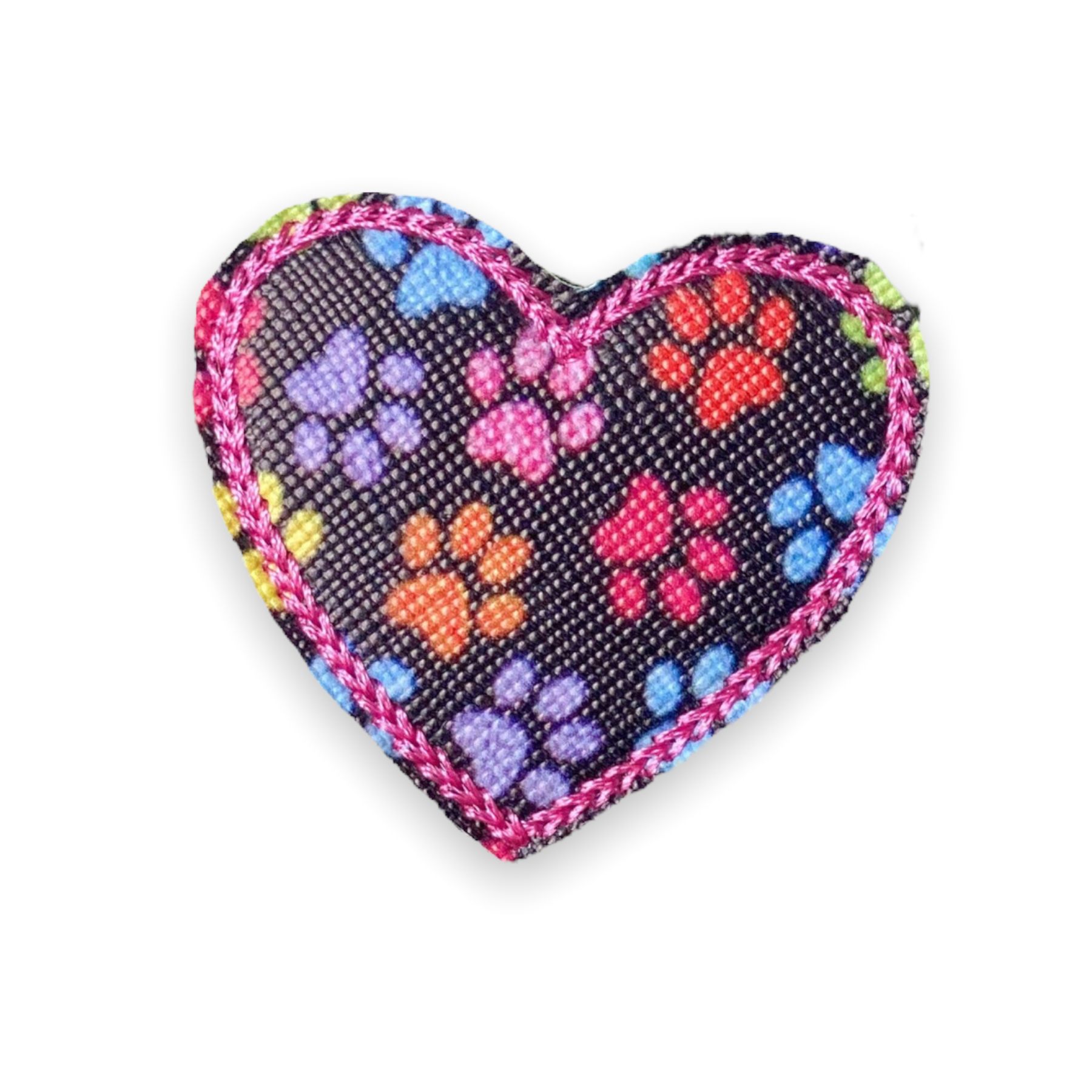 Vinyl Paw Print Heart Badge Topper + Reel - | Happie Potato Image 1