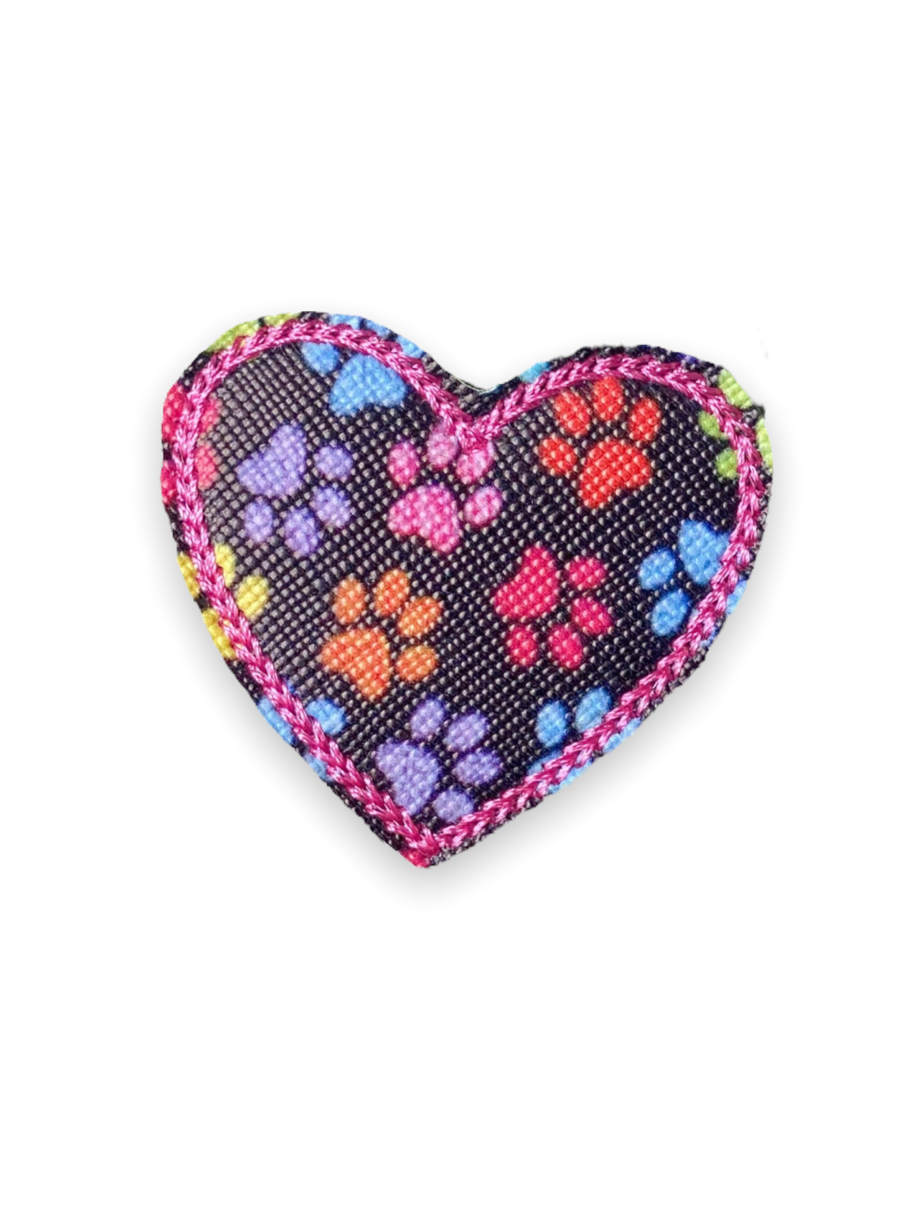 Vinyl Paw Print Heart Badge Topper + Reel - | Happie Potato Image 1