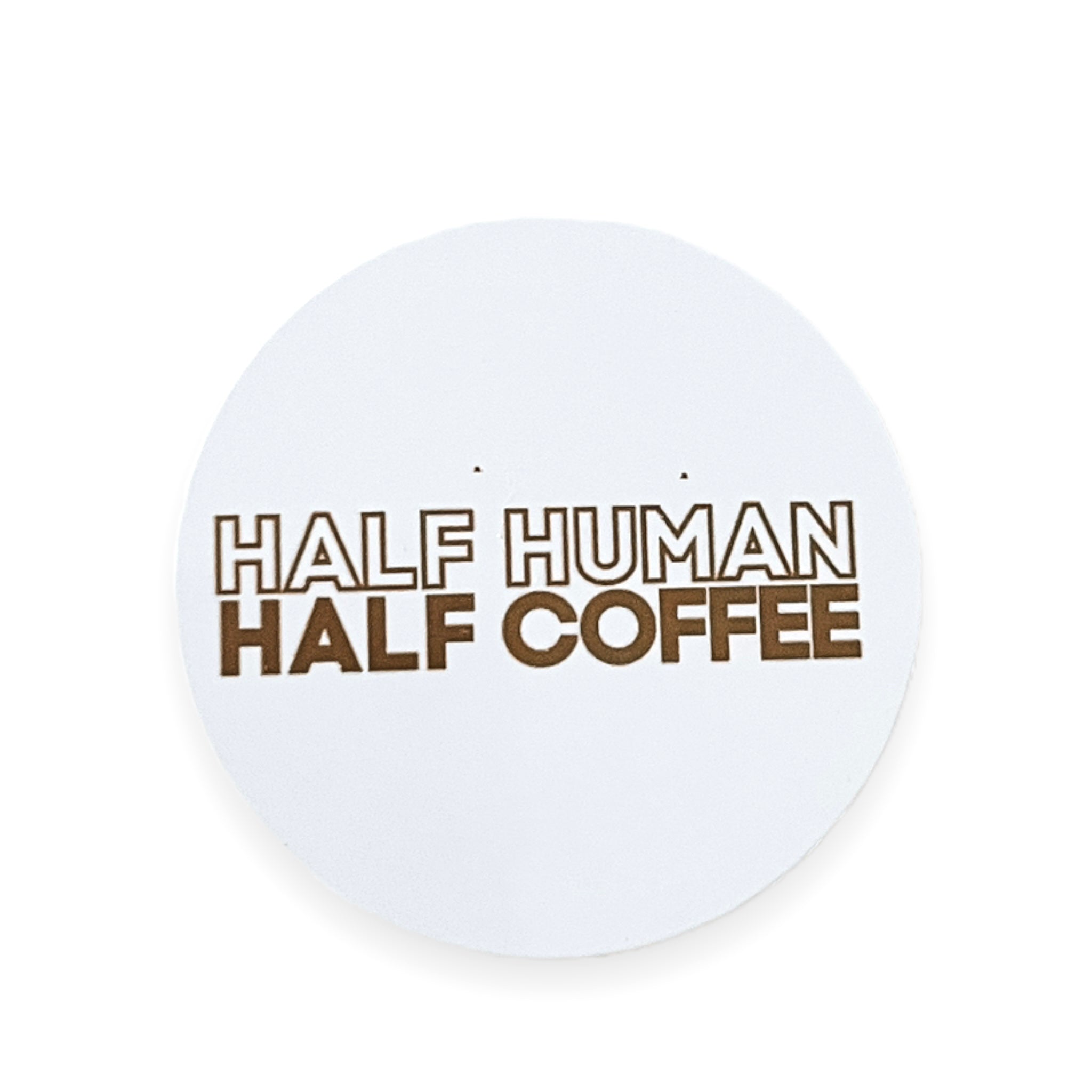 Half Human Half Coffee Badge Topper + Reel - Happie Potato