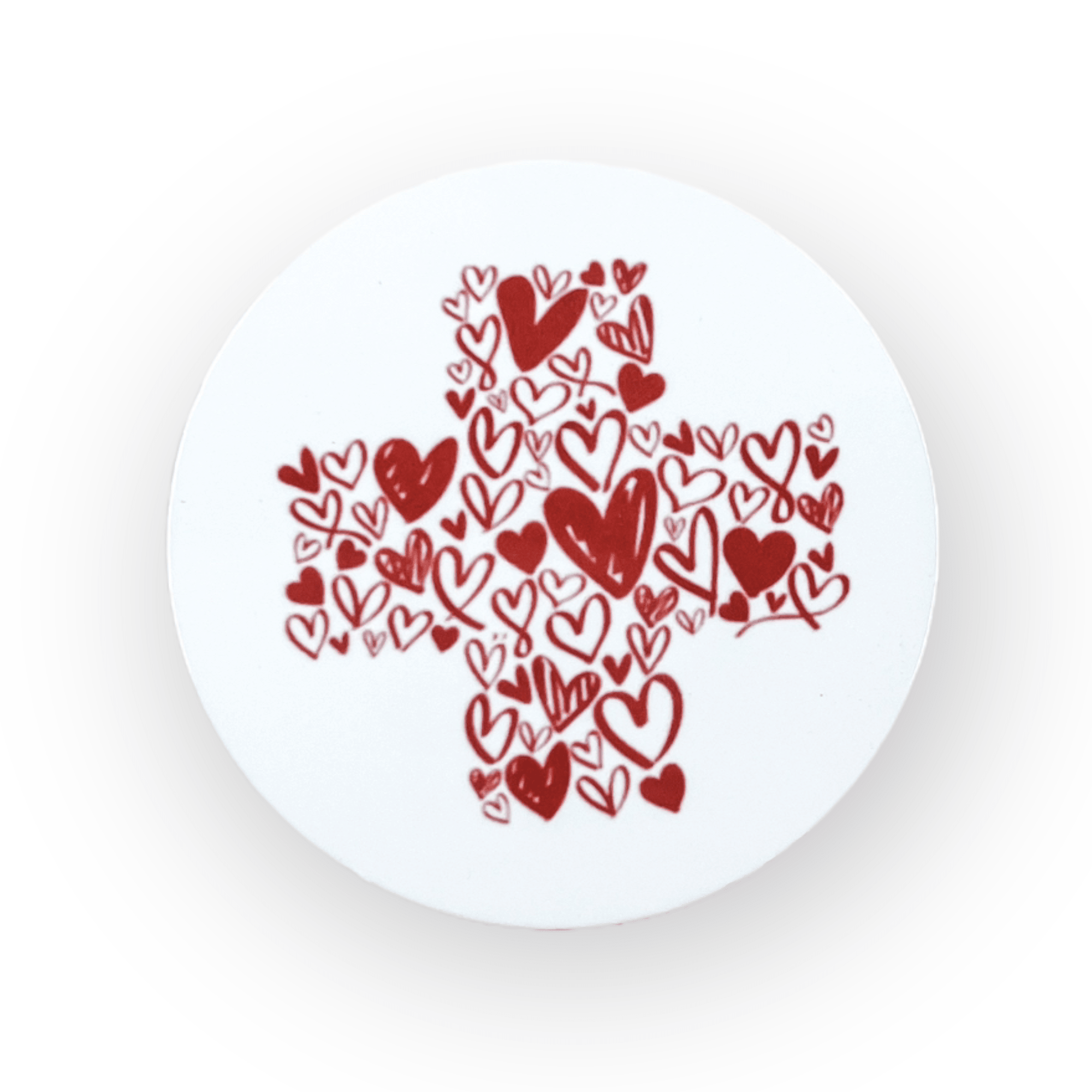 Acrylic Medical Cross Badge Topper + Reel - | Happie Potato Image 1
