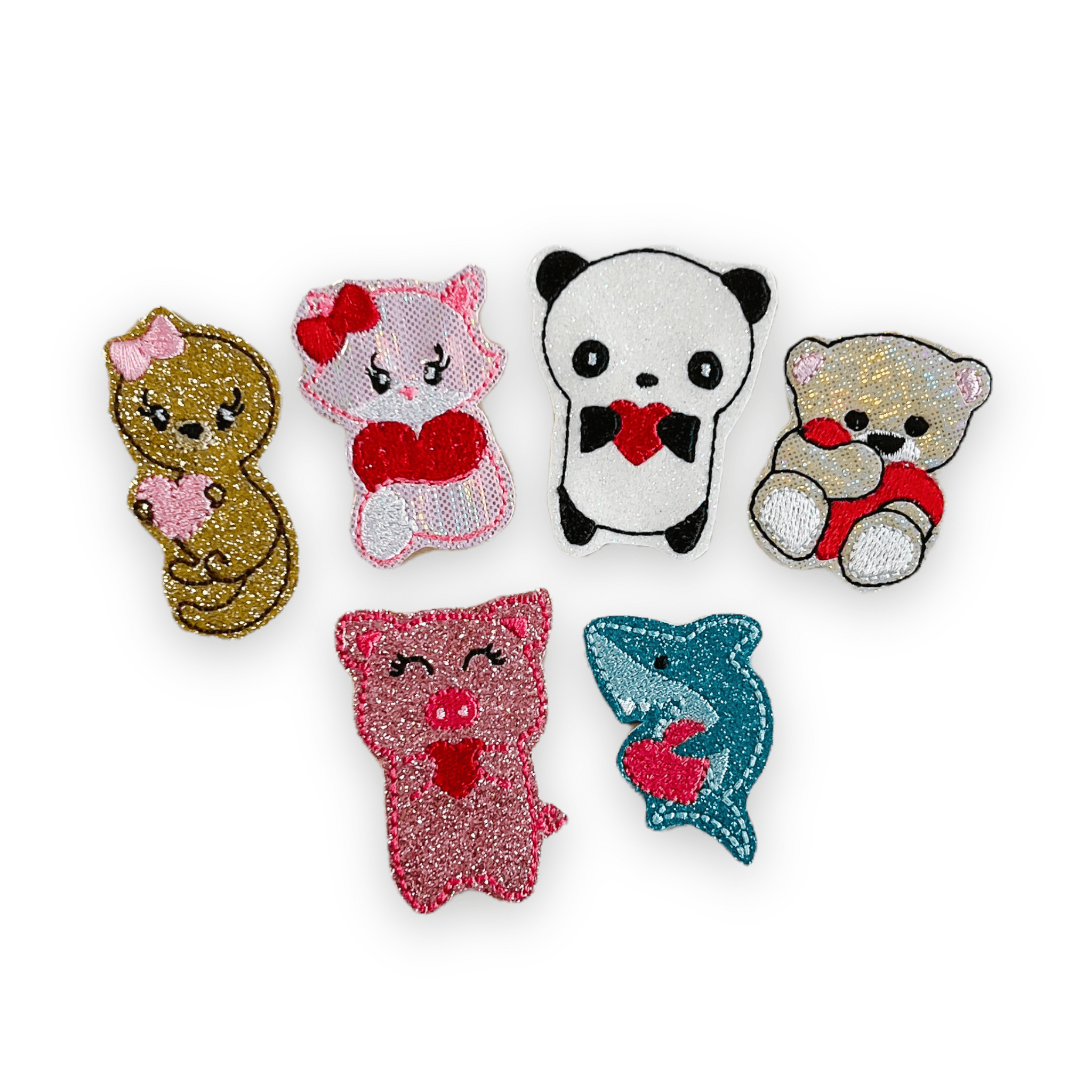 Vinyl Animals With Hearts Badge Topper + Reel - | Happie Potato Image 1