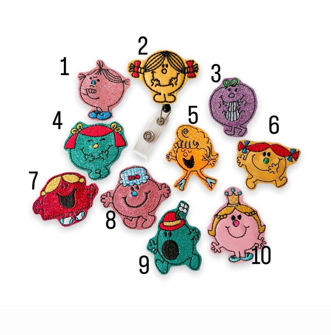 Vinyl Little Miss Sunshine and Friends Badge Topper + Reel - | Happie Potato Image 2