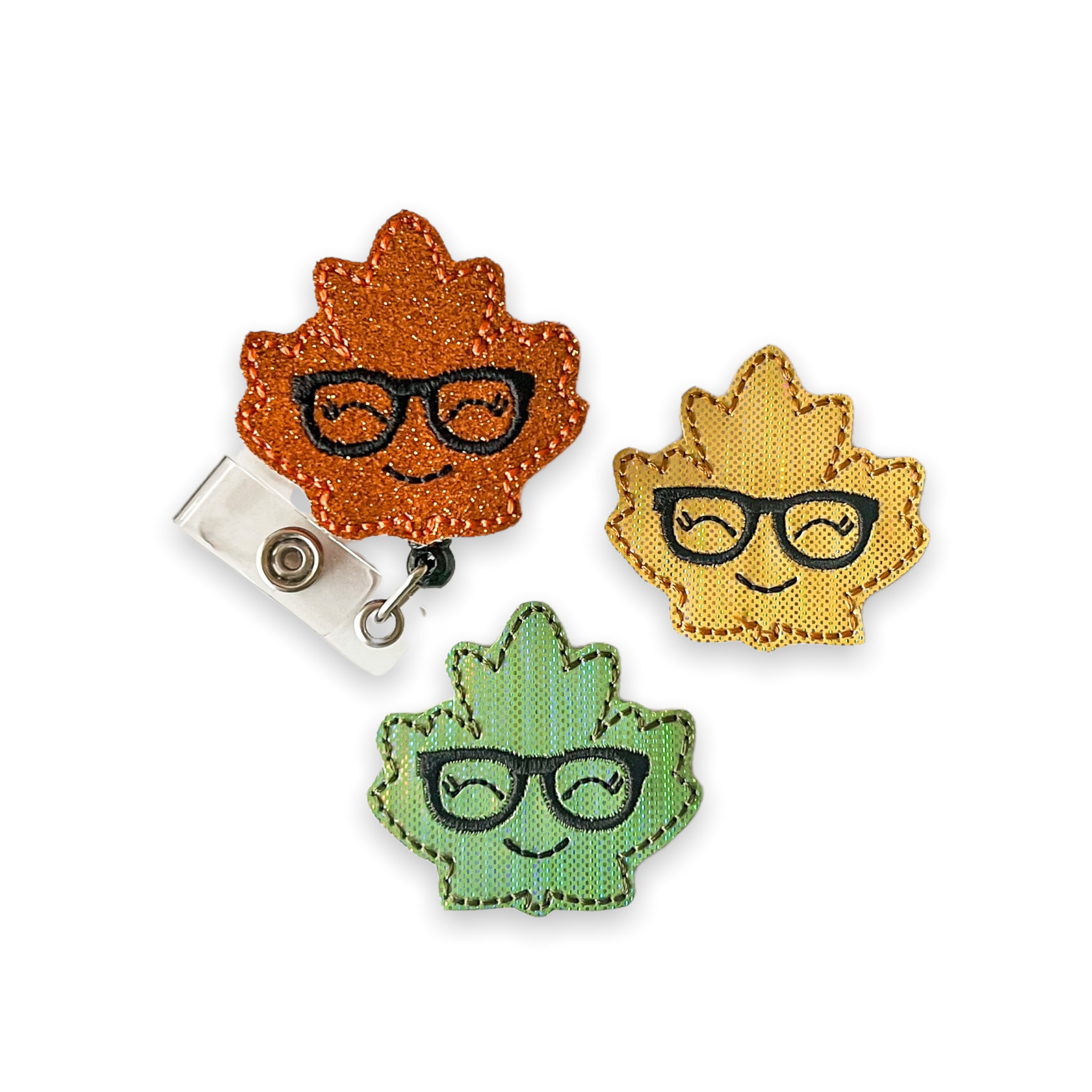 Vinyl Nerdy Leaf Badge Topper + Reel - | Happie Potato Image 1
