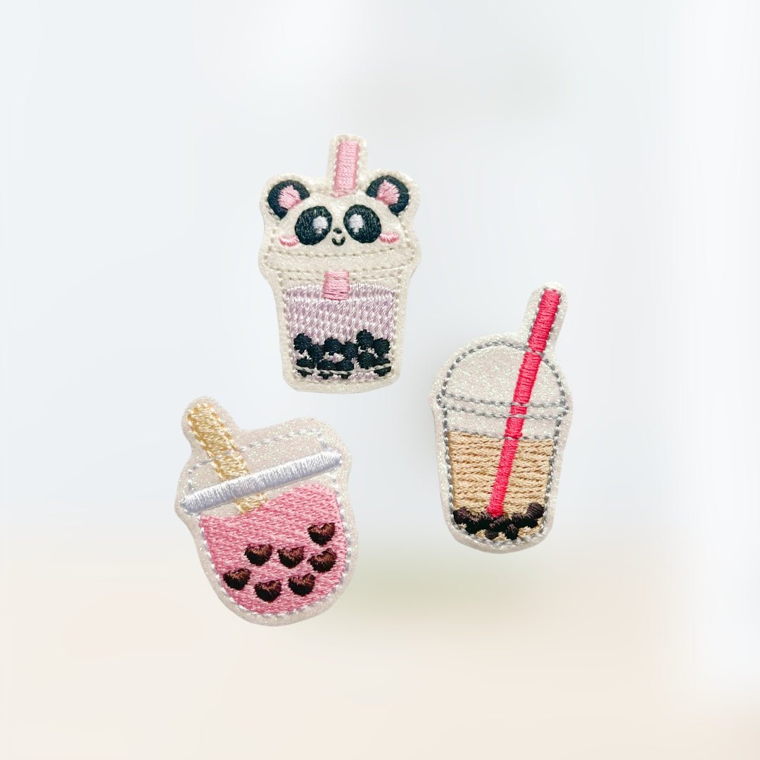 Vinyl Boba Tea Badge Topper + Reel - | Happie Potato Image 1