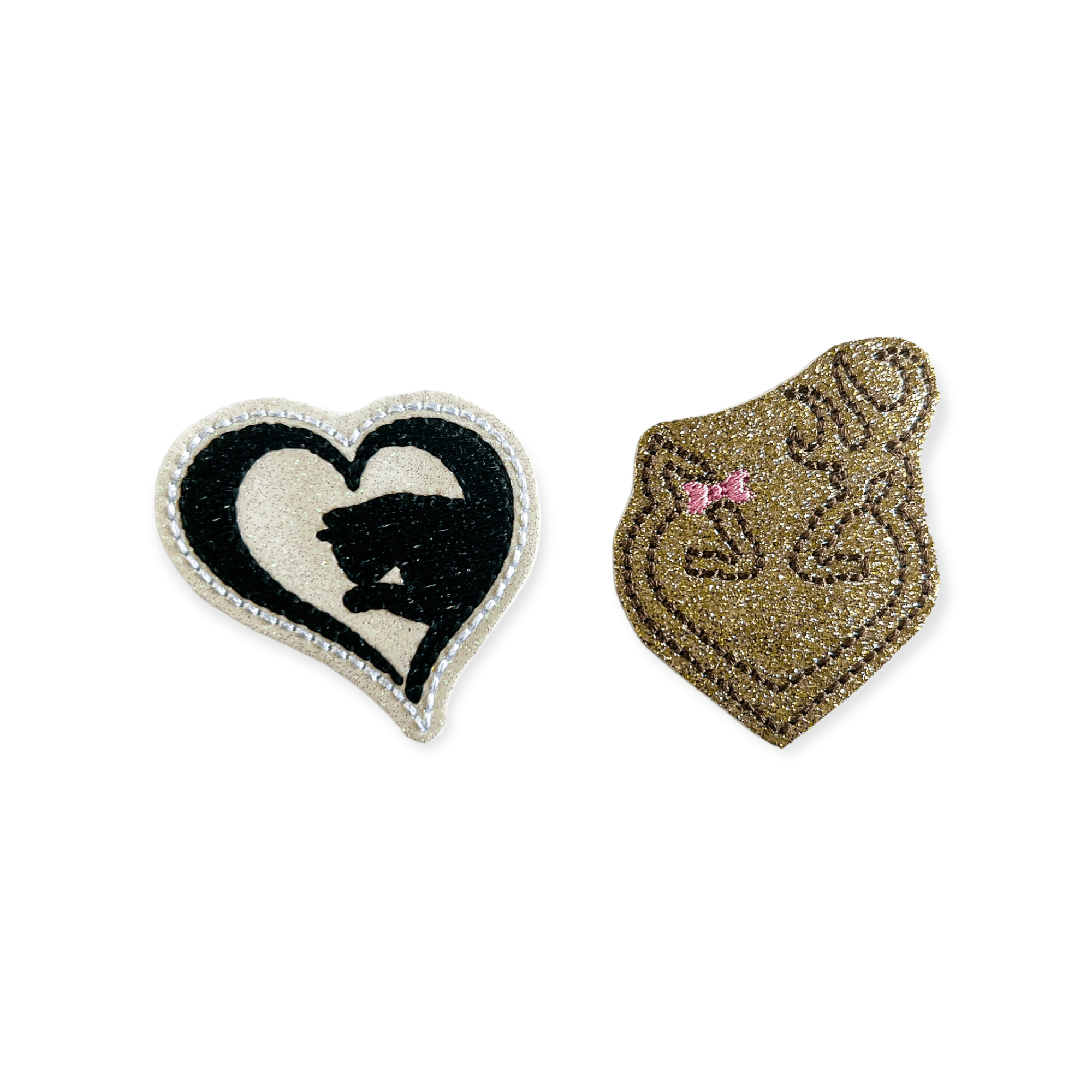 Vinyl Animal Heart Badge Topper + Reel - | Happie Potato Image 1