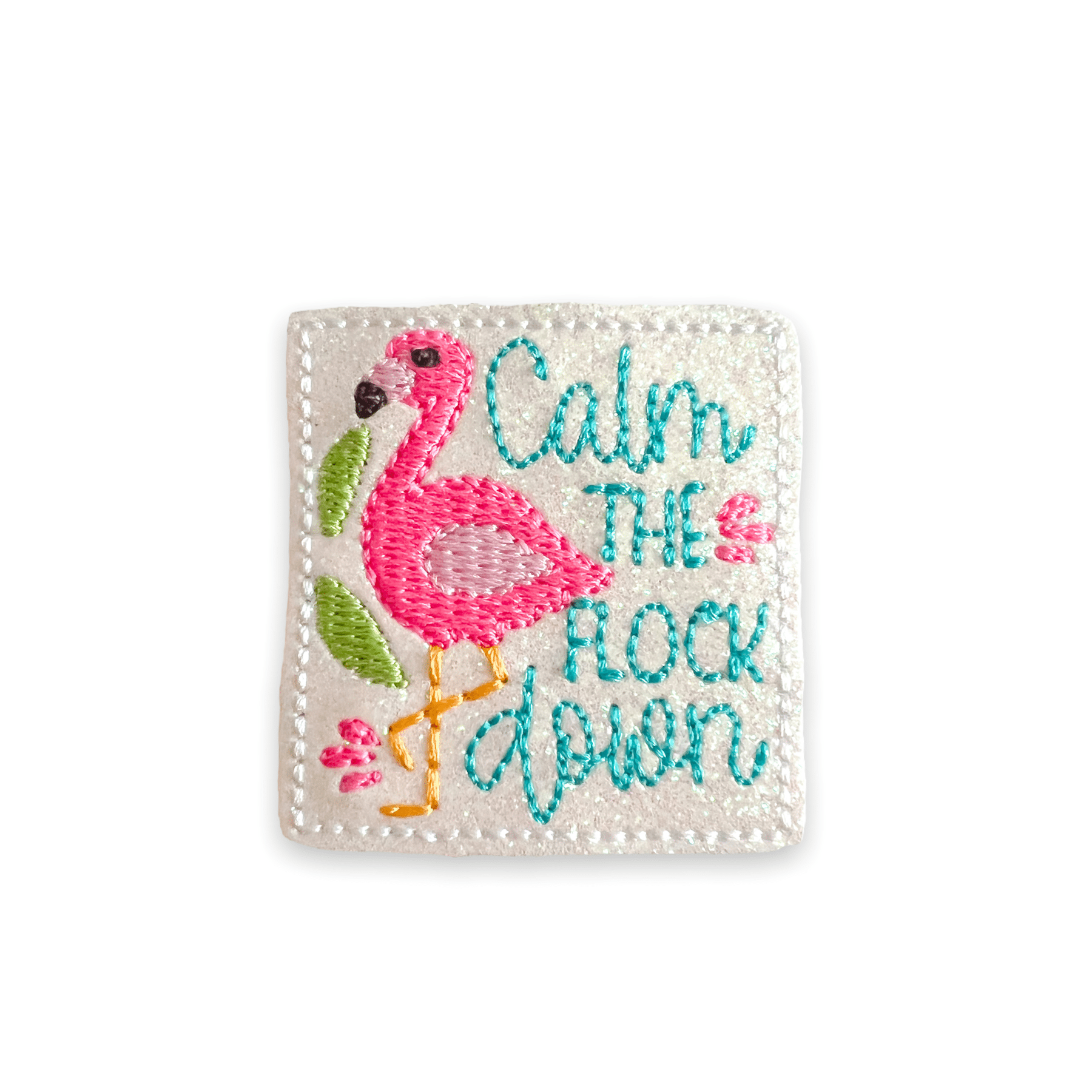 Vinyl – Calm the Flock Down Badge Topper + Reel - | Happie Potato Image 1