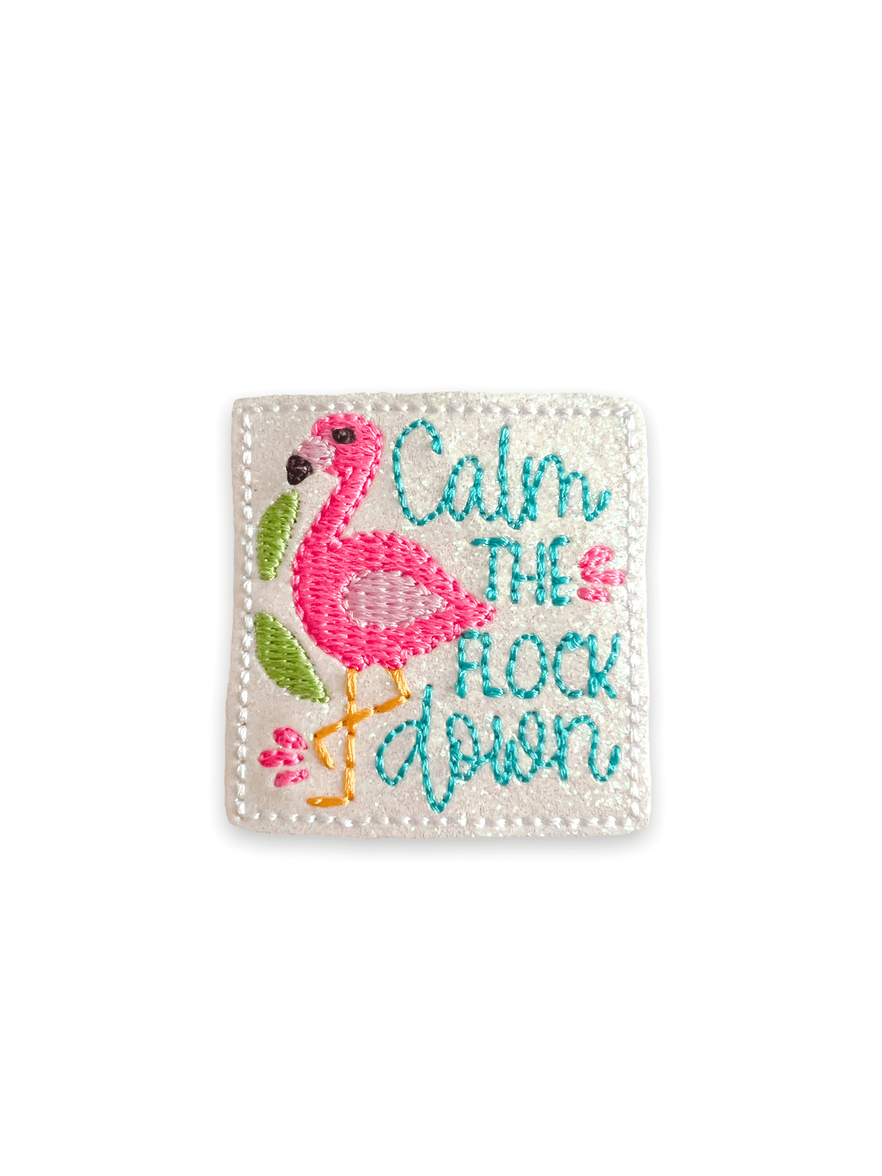 Vinyl β Calm the Flock Down Badge Topper + Reel - | Happie Potato Image 1