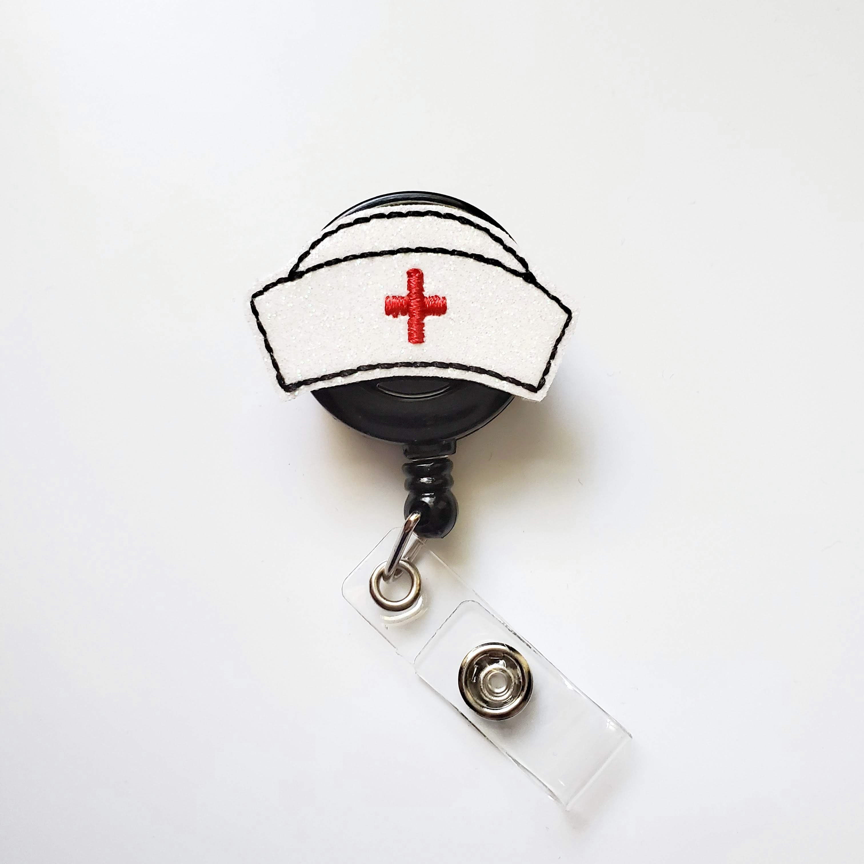 Vinyl Nurse Hat Badge Topper + Reel - | Happie Potato Image 2