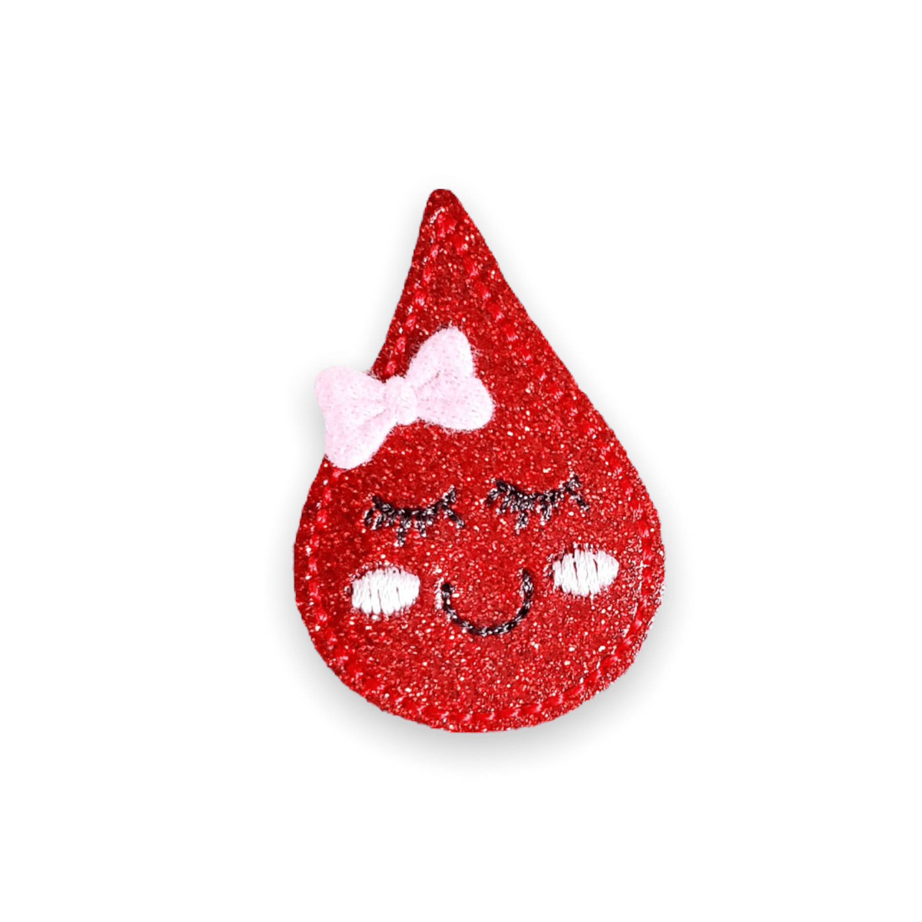 Vinyl – Kawaii Blood Drop Badge Topper + Reel - | Happie Potato Image 1