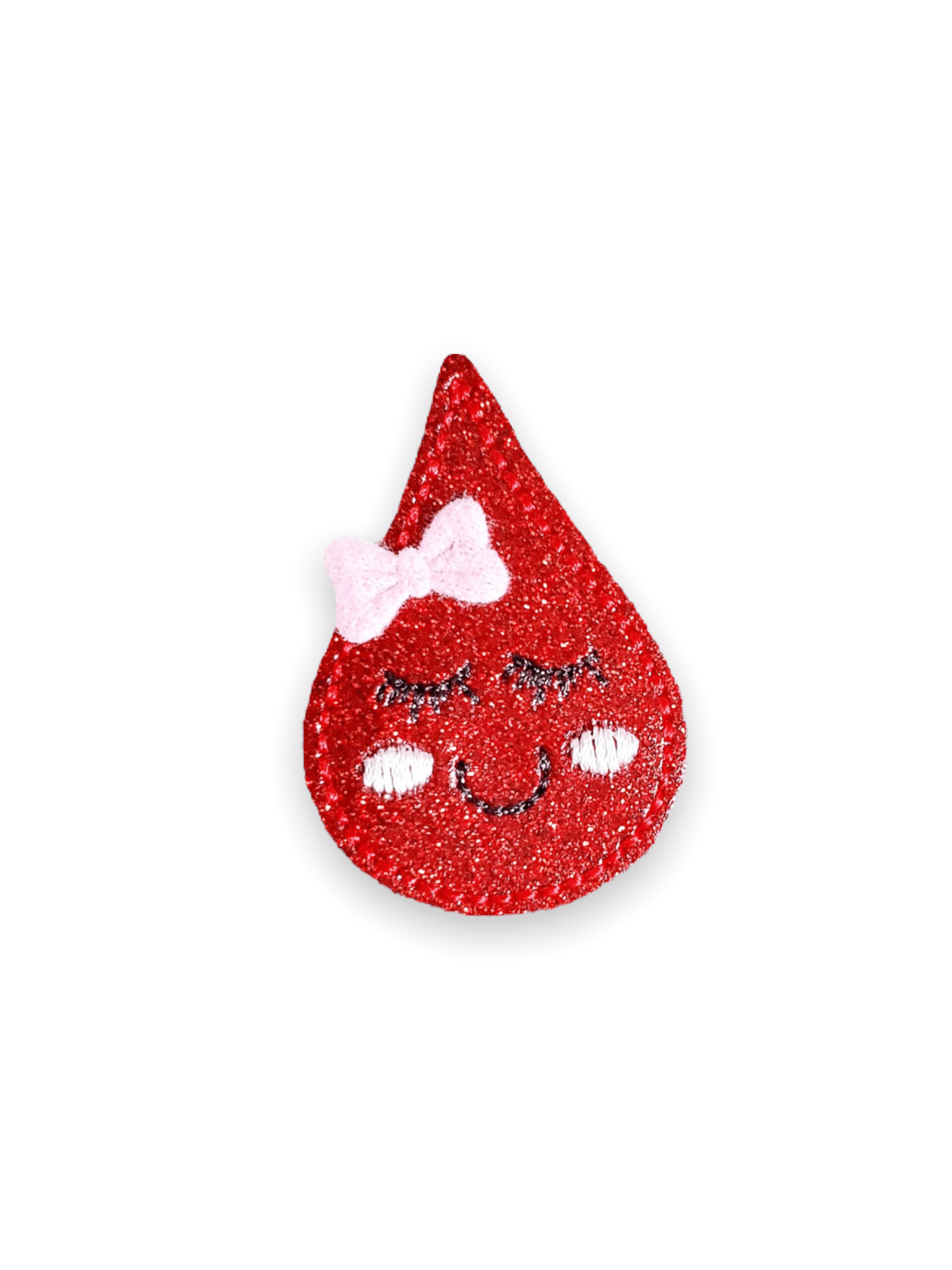 Vinyl β Kawaii Blood Drop Badge Topper + Reel - | Happie Potato Image 1