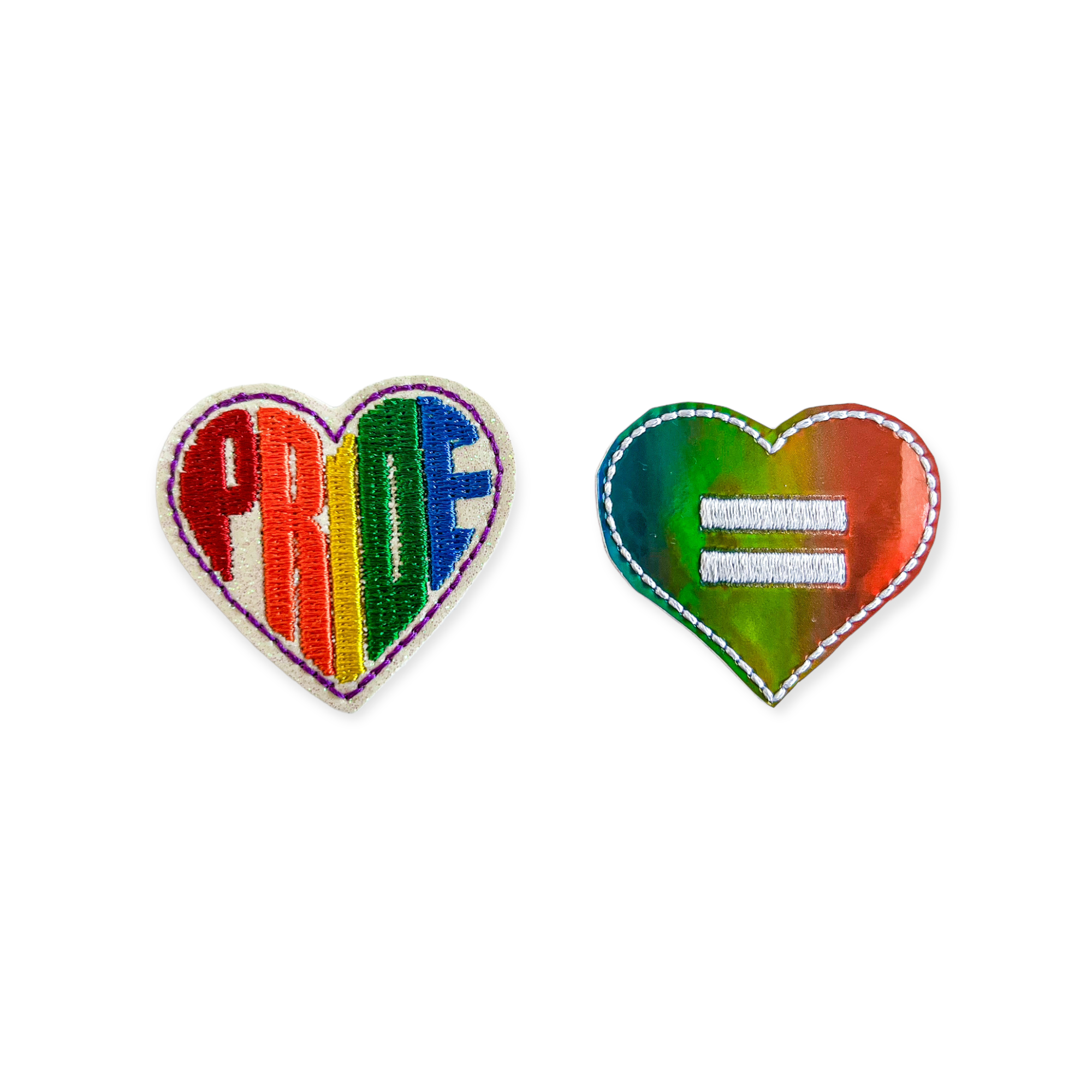 Vinyl Pride Equality Heart Badge Topper + Reel - | Happie Potato Image 1