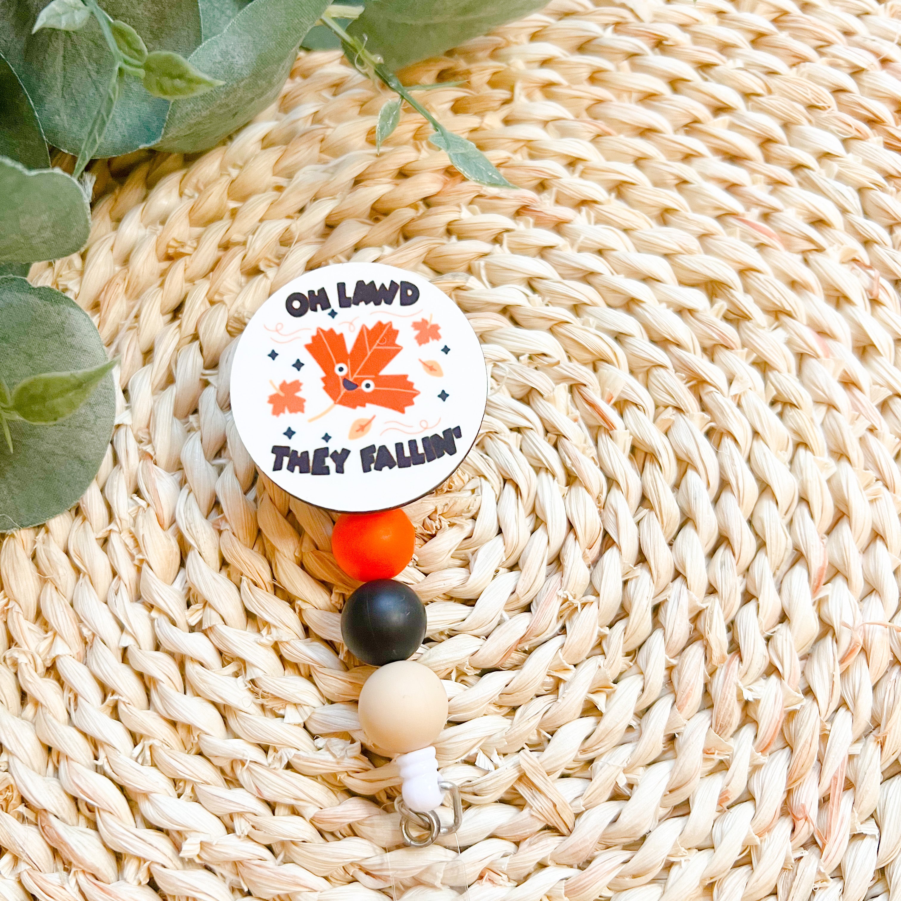 Acrylic Oh Lawd They Fallin’ Badge Topper + Reel - | Happie Potato Image 2