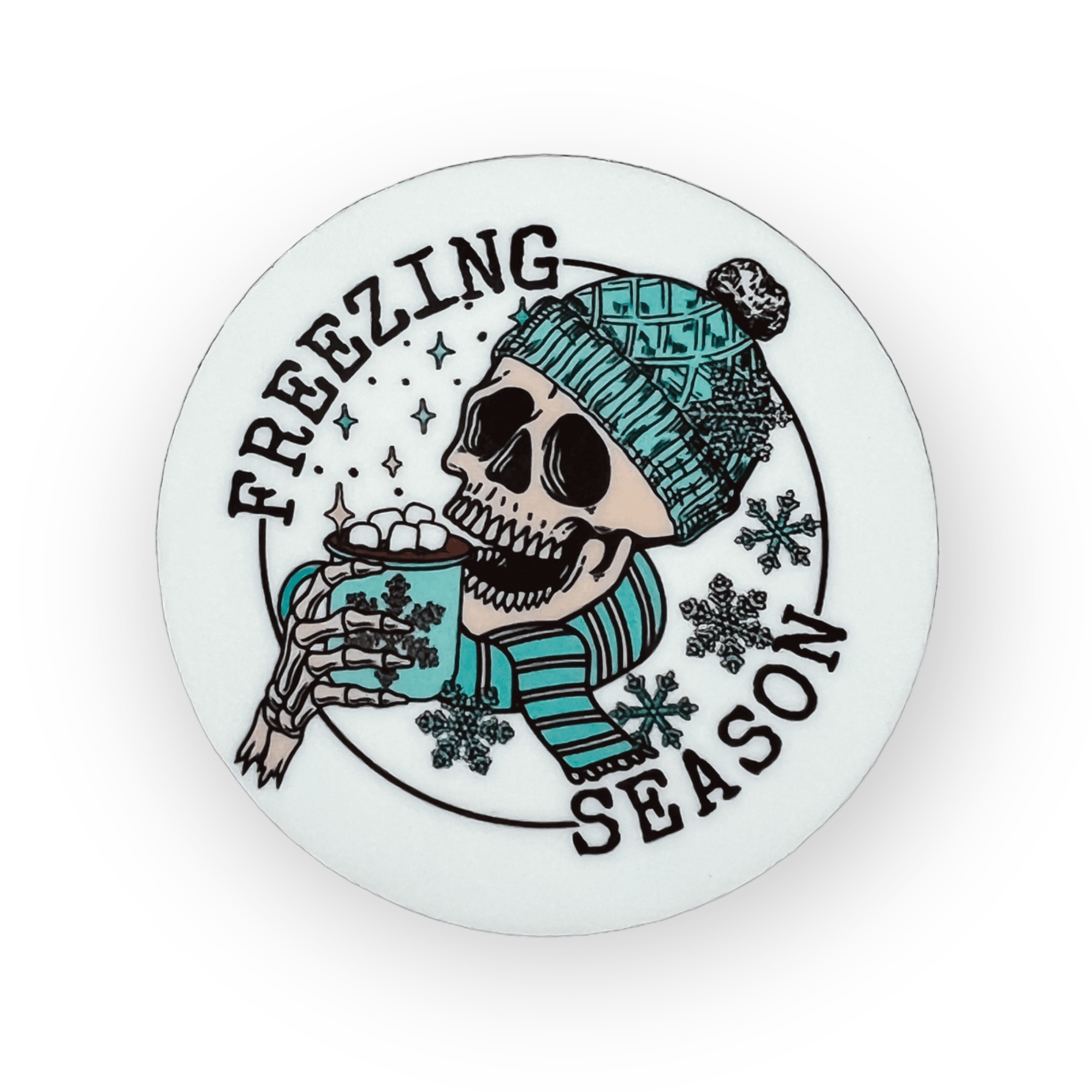 Acrylic Freezing Season Badge Topper + Reel - | Happie Potato Image 1