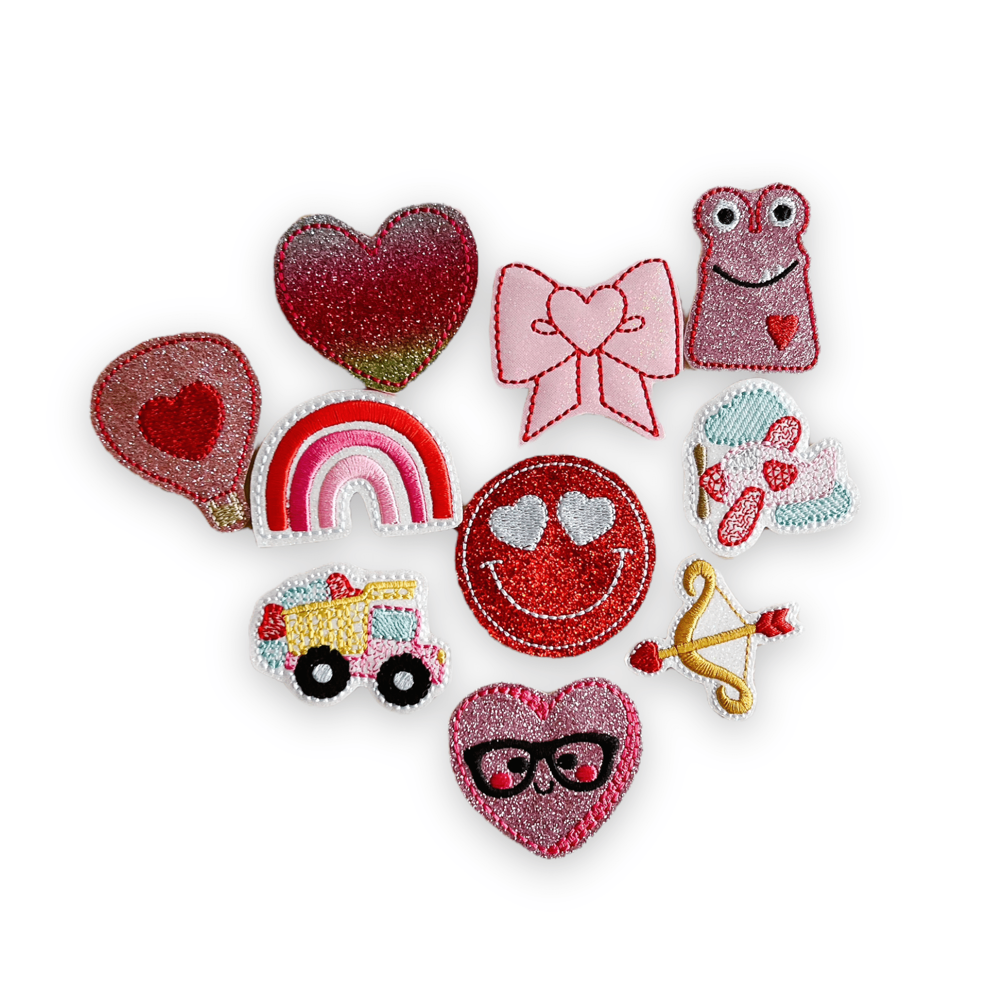 Vinyl Smiley Heart Air Balloon Badge Topper + Reel - | Happie Potato Image 1