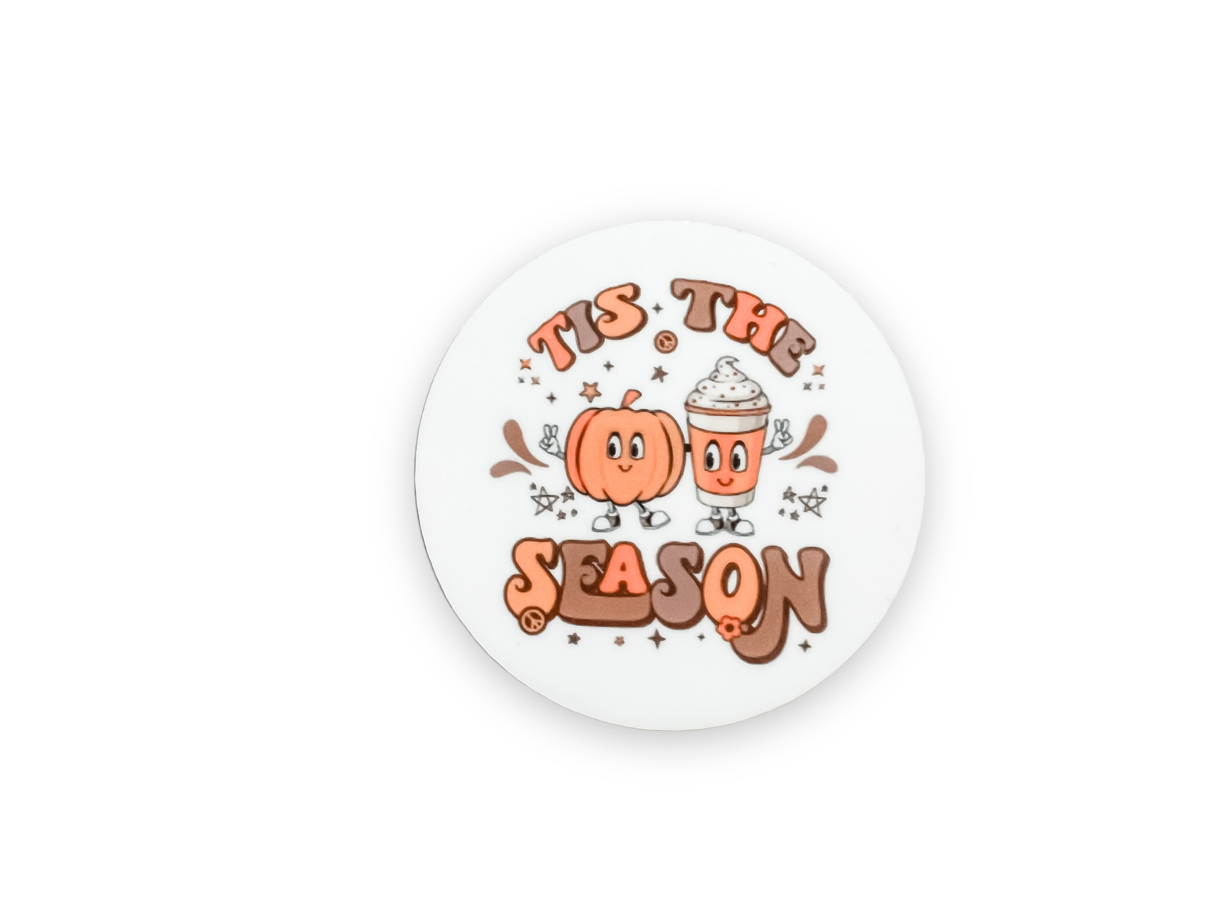 Acrylic Tis The Season Fall Badge Topper + Reel - | Happie Potato Image 1
