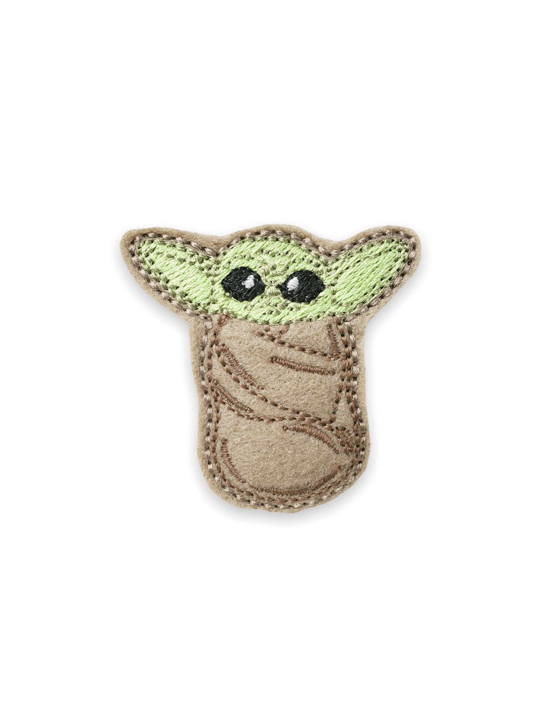 Felt Baby Yoda (Full Body) Badge Topper + Reel - | Happie Potato Image 1