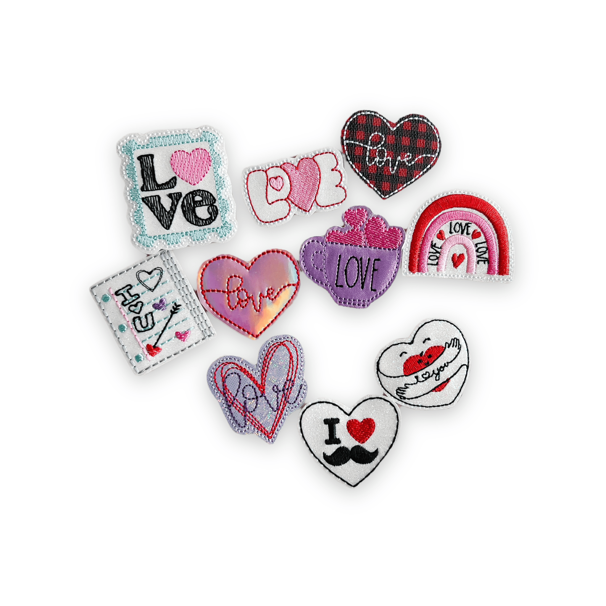 Vinyl Love Themed Rainbow Badge Topper + Reel - | Happie Potato Image 1