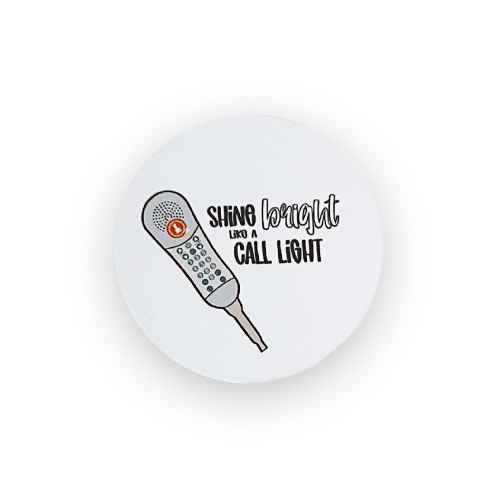 Acrylic Shine Bright Like A Call Light Badge Topper + Reel - | Happie Potato Image 1