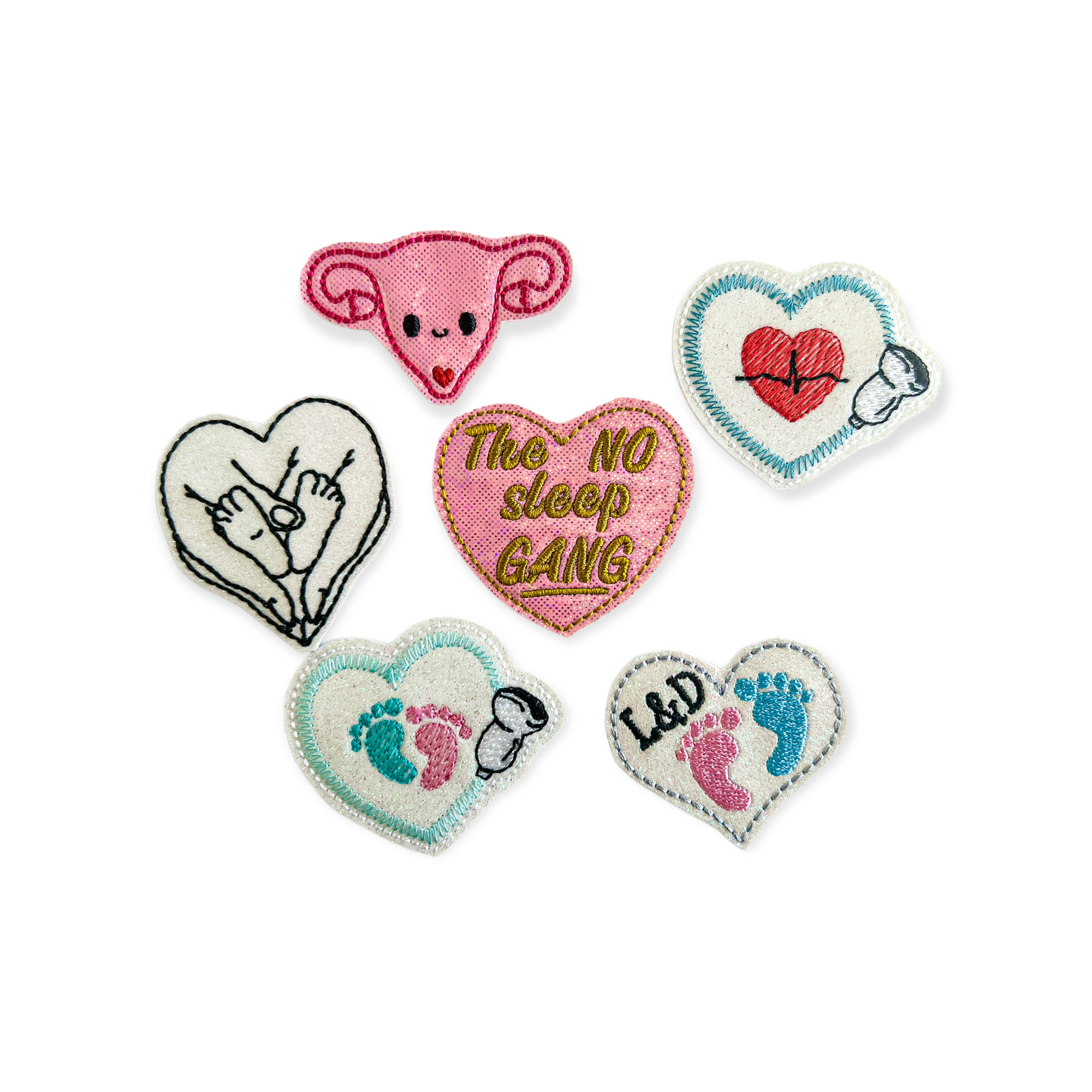 Vinyl NICU Themed Badge Topper + Reel - | Happie Potato Image 1