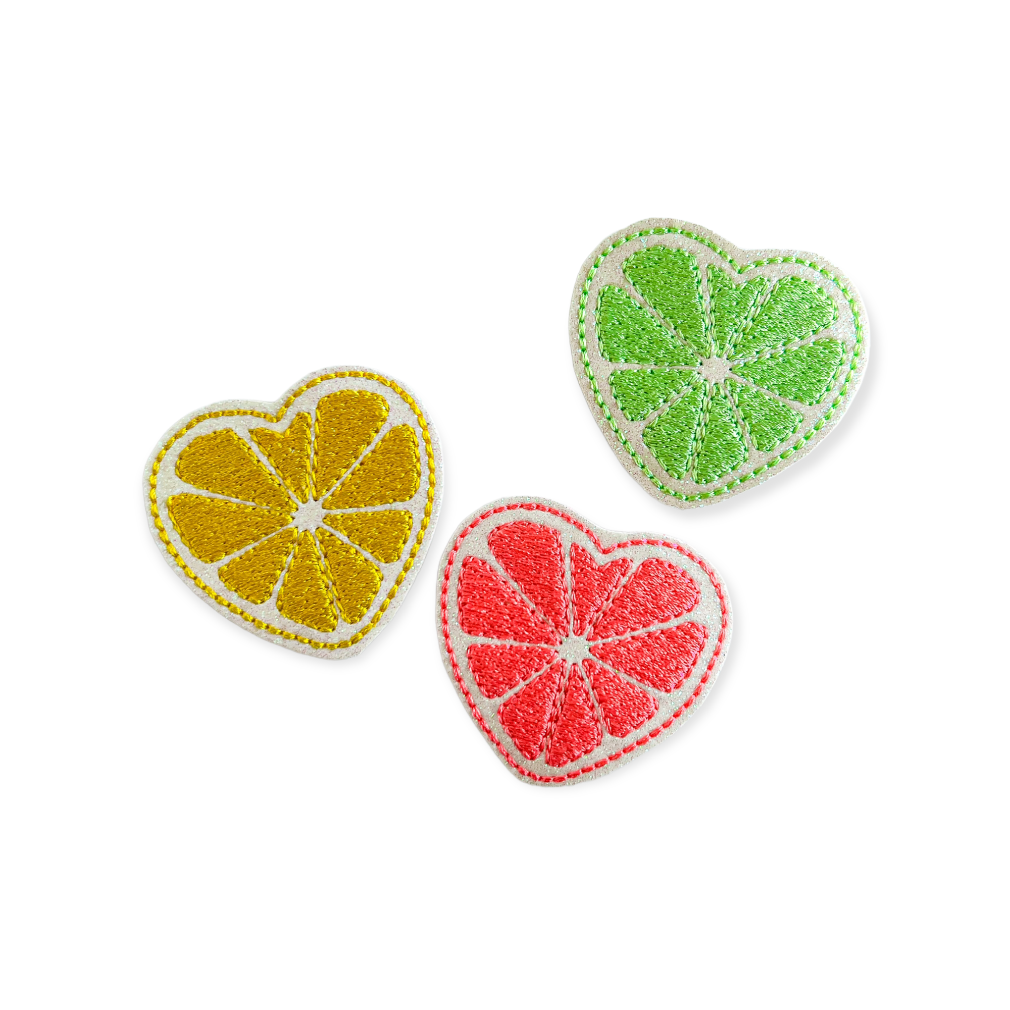 Vinyl Citrus Hearts Badge Topper + Reel - | Happie Potato Image 1