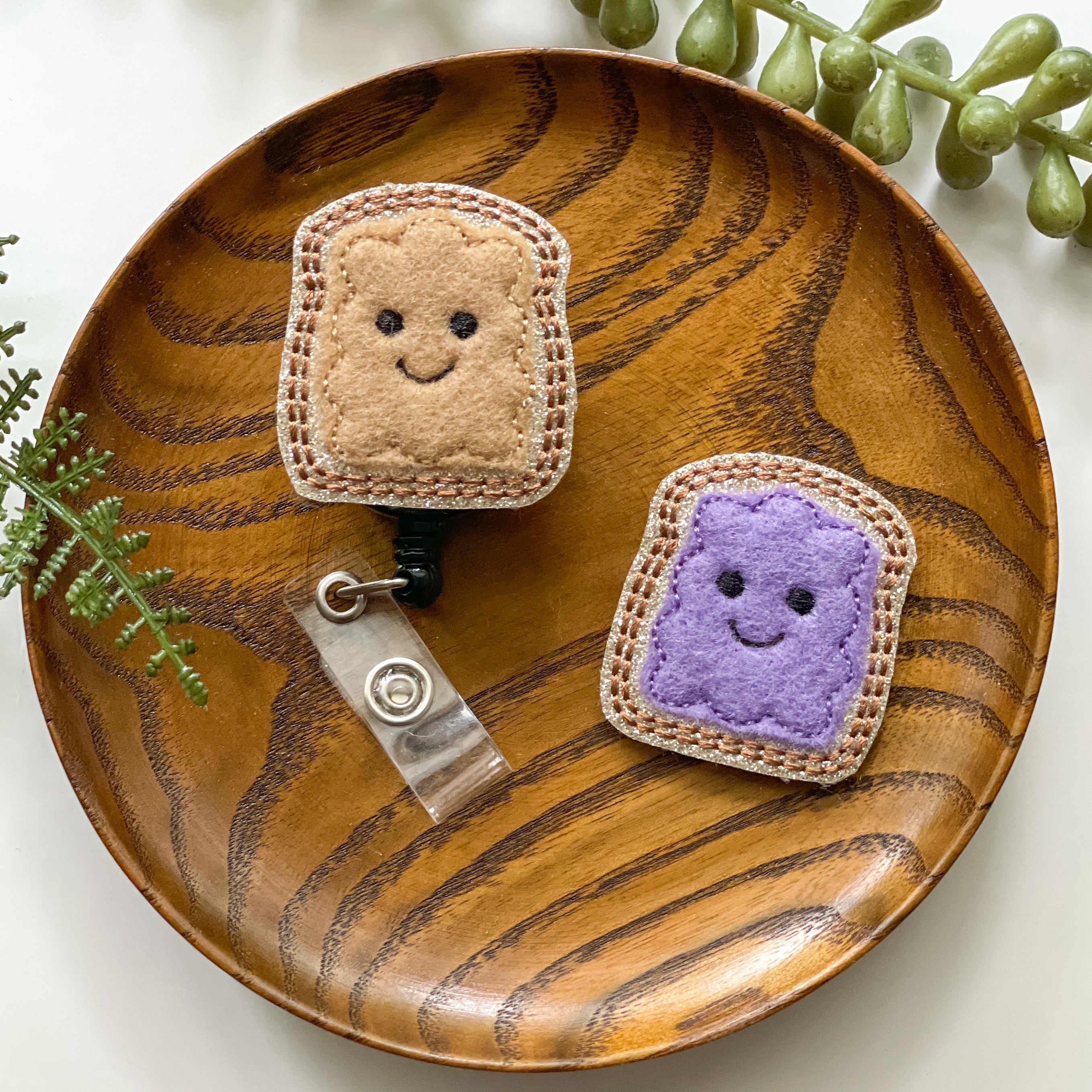Vinyl Peanut Butter & Jelly s Badge Topper + Reel - | Happie Potato Image 3