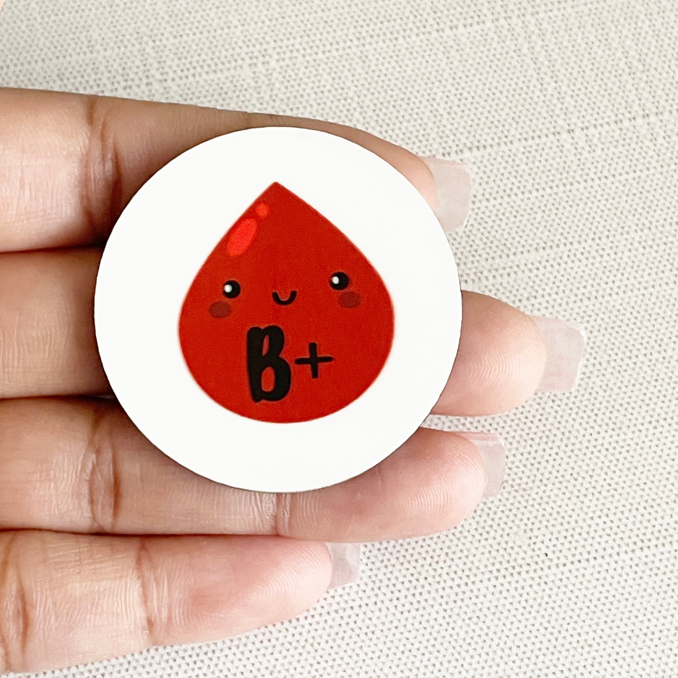 Acrylic – B Positive Medical Badge Topper + Reel - | Happie Potato Image 2