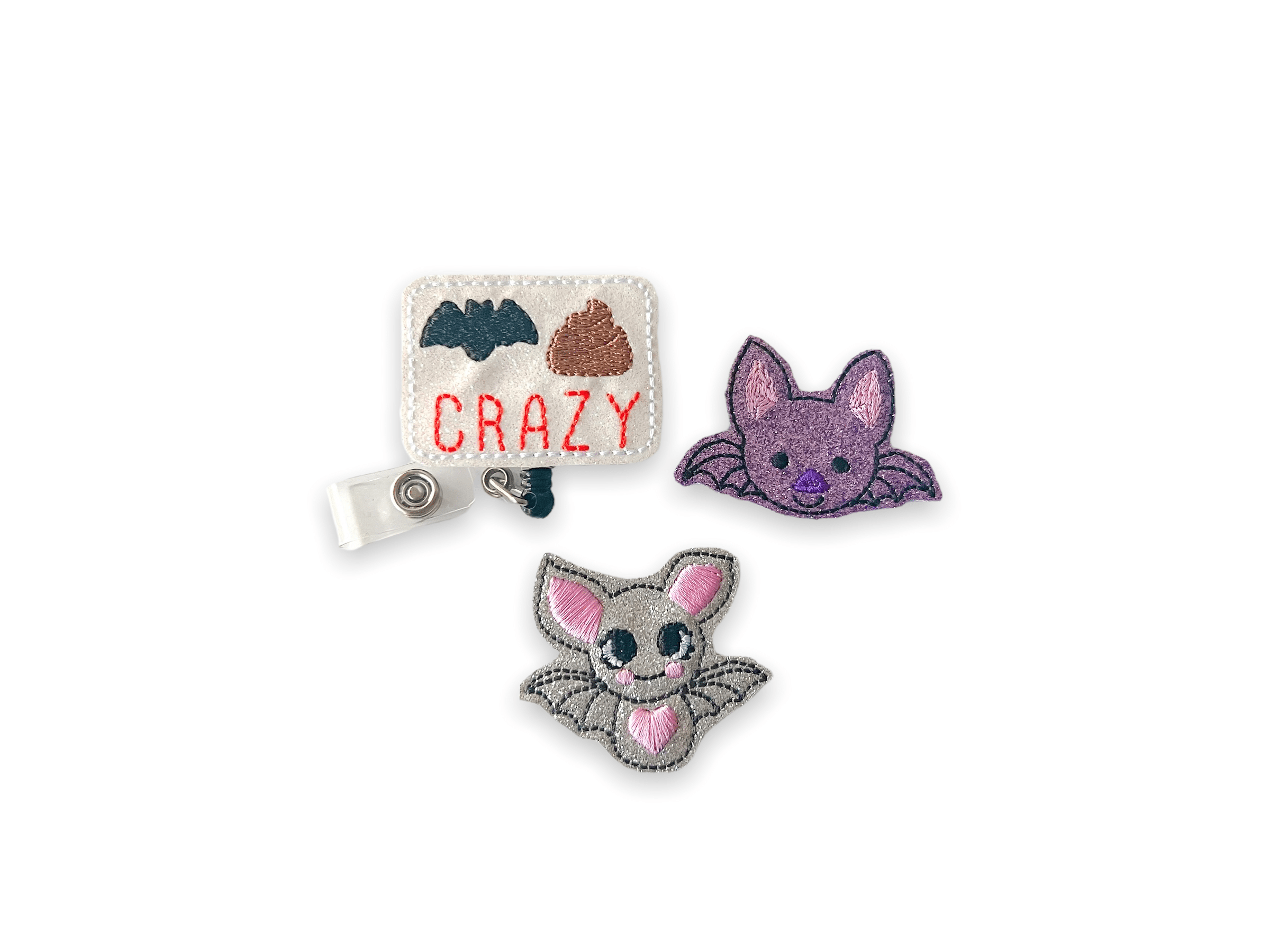Vinyl Bat Shit Crazy Bats Badge Topper + Reel - | Happie Potato Image 1