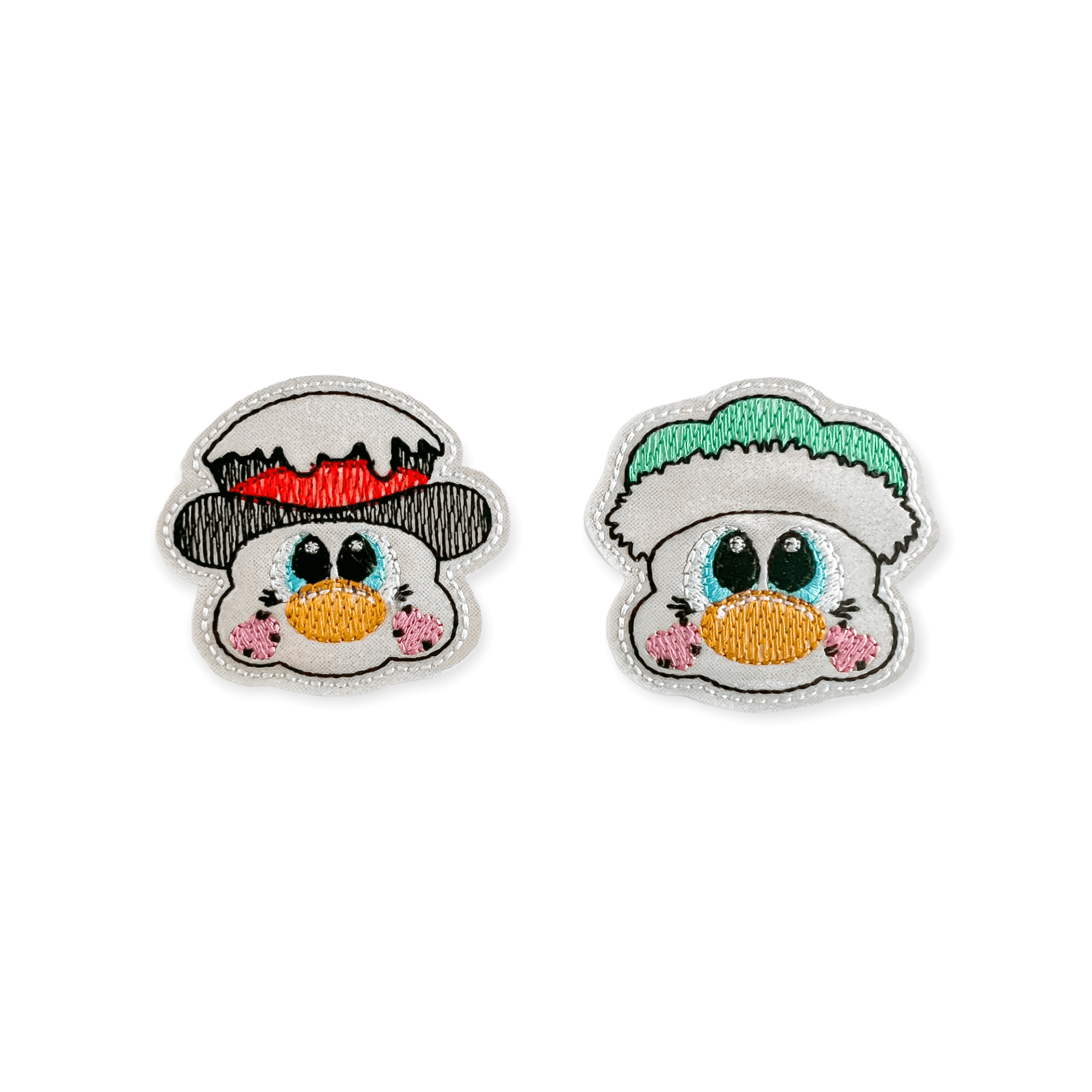 Vinyl Chubby Cheeks Snowman Badge Topper + Reel - | Happie Potato Image 1
