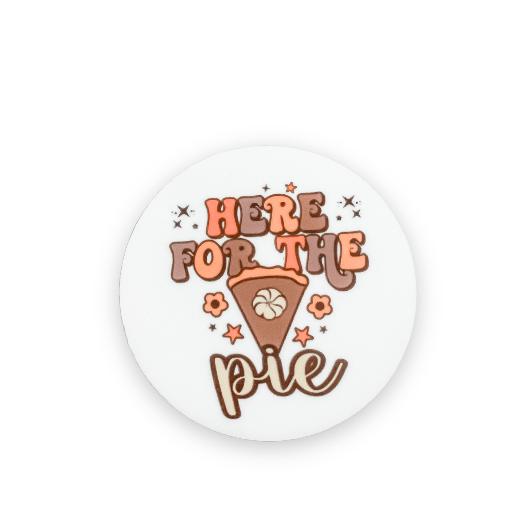 Acrylic Here For The Pie Badge Topper + Reel - | Happie Potato Image 1